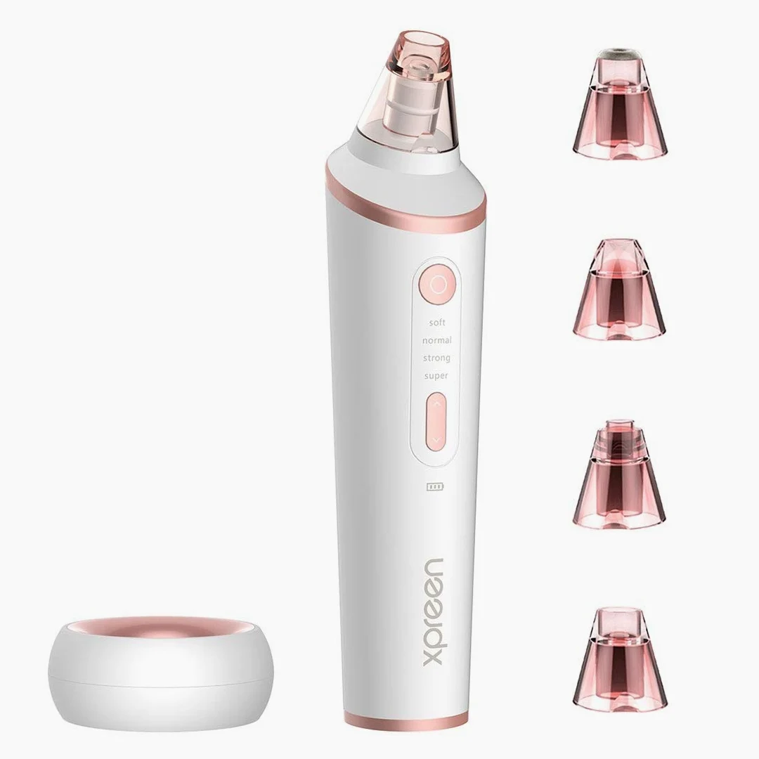 Una Necesidad for Las señoras de XPREEN XPRE037 de Carga inalámbrica multifunción Extractor de la espinilla Limpiador de poros con función de Cuatro sondas y de iluminación LED (Blanco)
