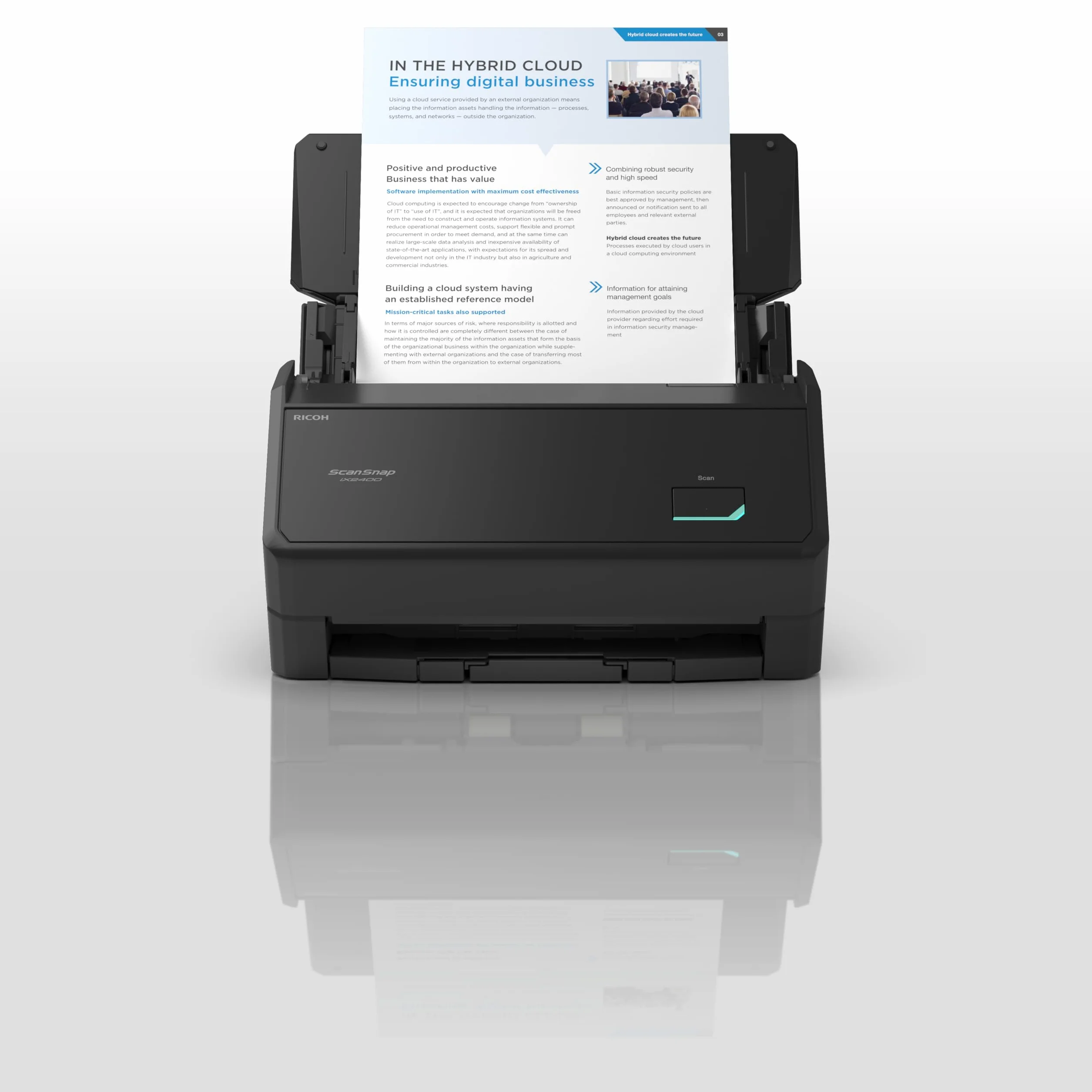 Ricoh ScanSnap iX2400 Dokumentenscanner ADF 45ppm Duplex USB 3.2 Schwarz