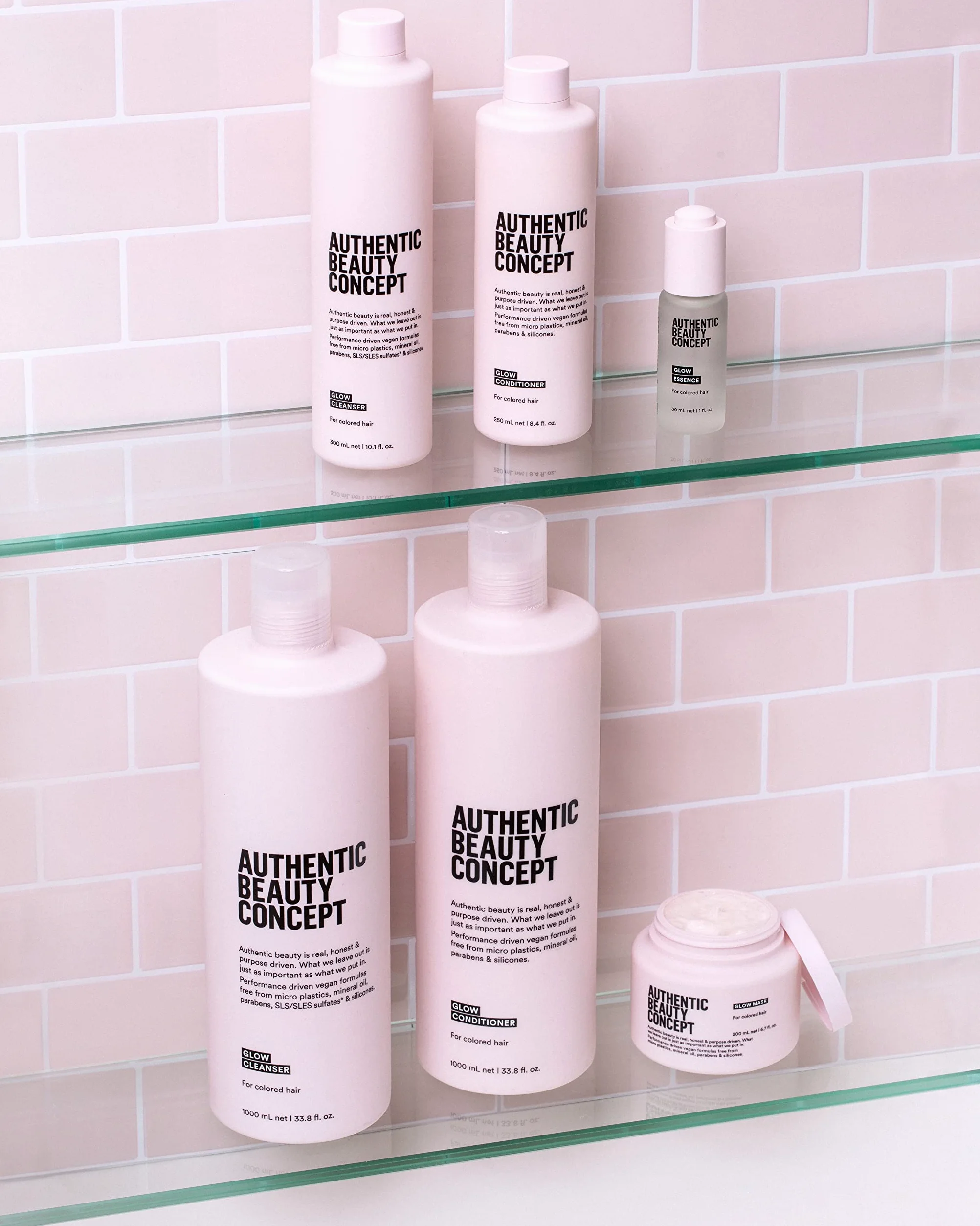 Authentic Beauty Concept - Acondicionador de brillo, Cabello teñido, Hidrata el cabello teñido, Vegano y libre de crueldad animal, Sin silicona, 200 ml