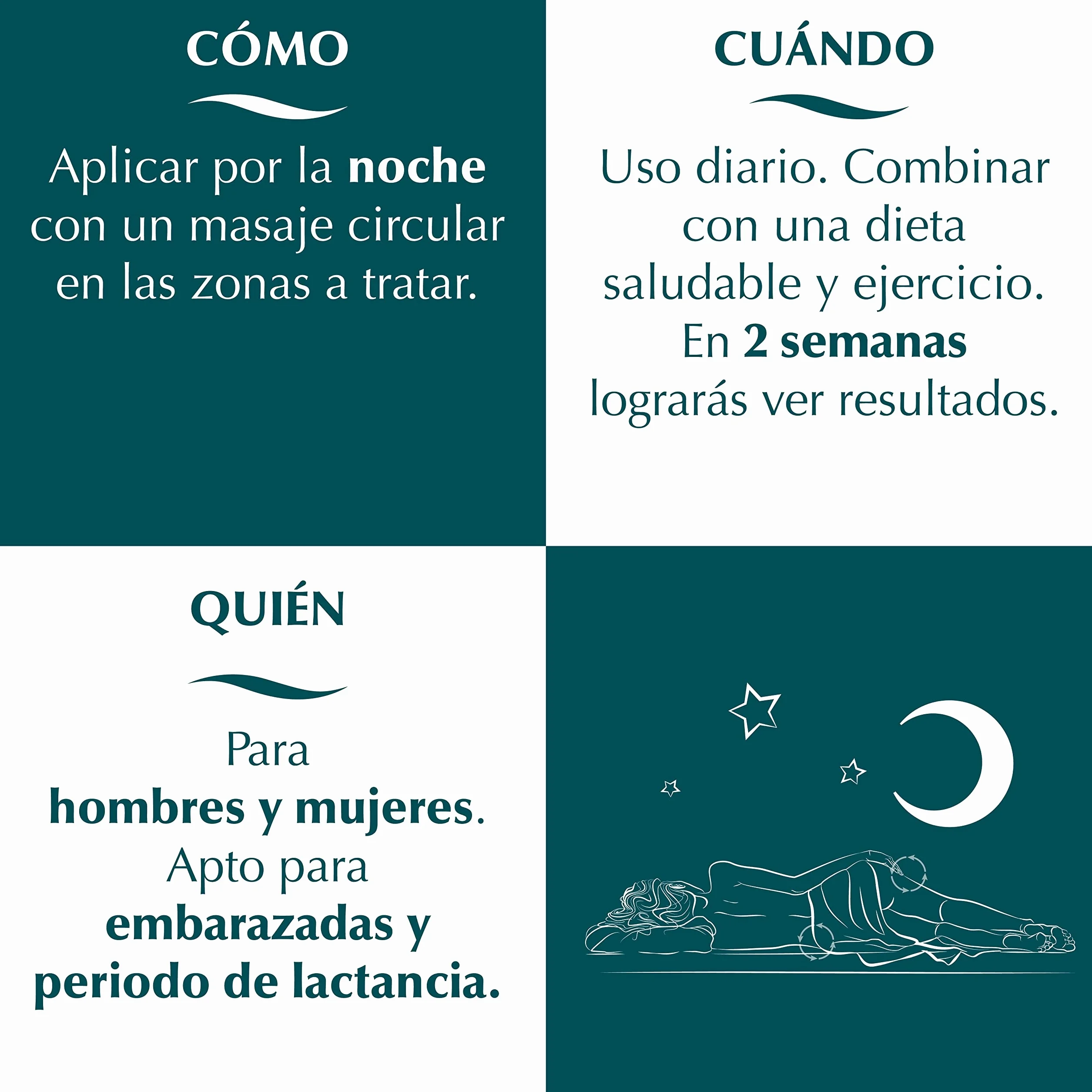 Elifexir Nocturslim Crema Quemagrasas Intensiva Gel Reductor Noche Anticelulítico Reafirmante 200 ml