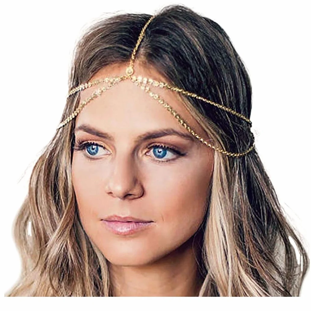 Yean Cadena bohemia de oro para la cabeza accesorio mujer niña