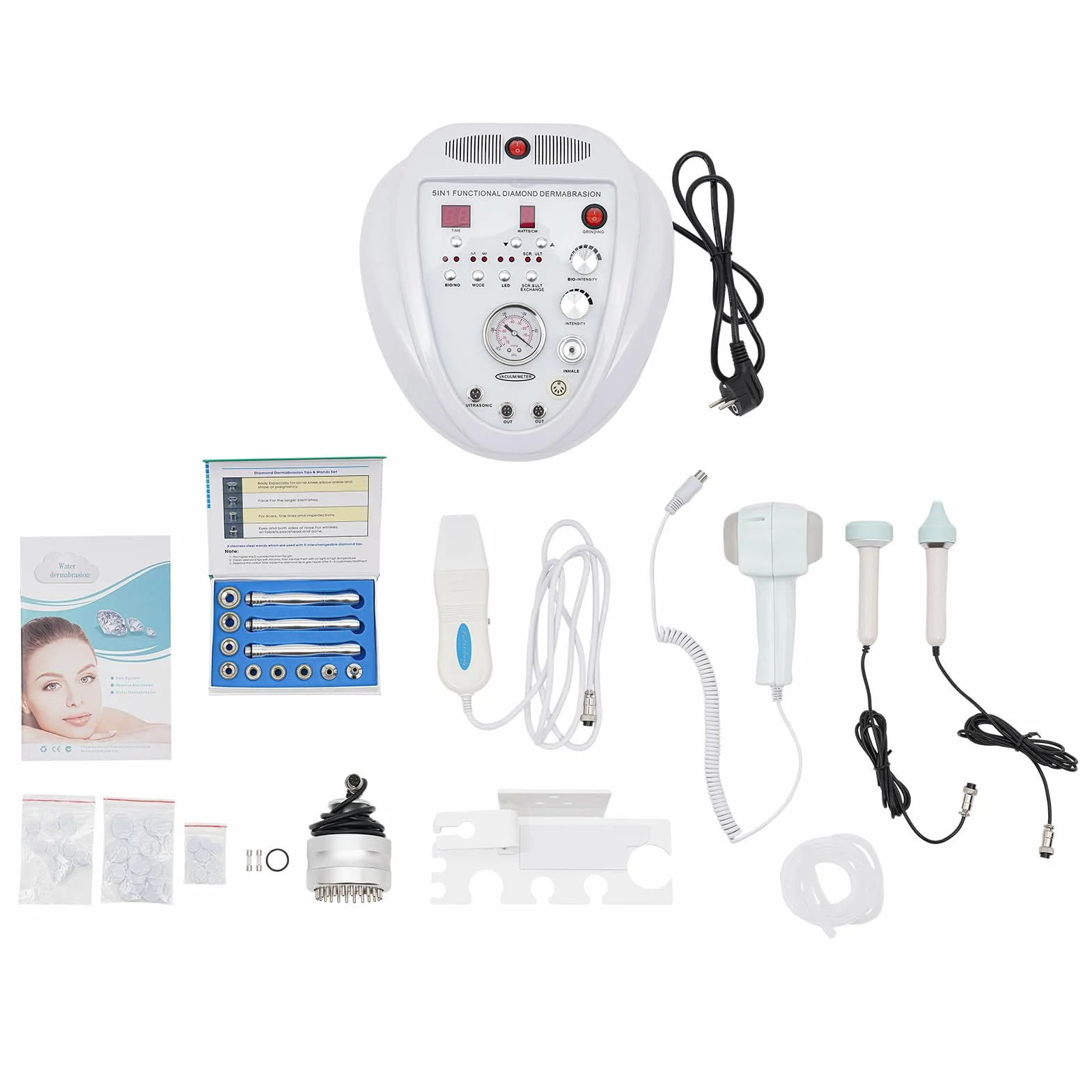 5 en 1 máquina profesional de microdermoabrasión diamante, microdermabrasión de diamante, dispositivo de microdermoabrasión Hydrafacial, máquina de belleza personal para uso doméstico