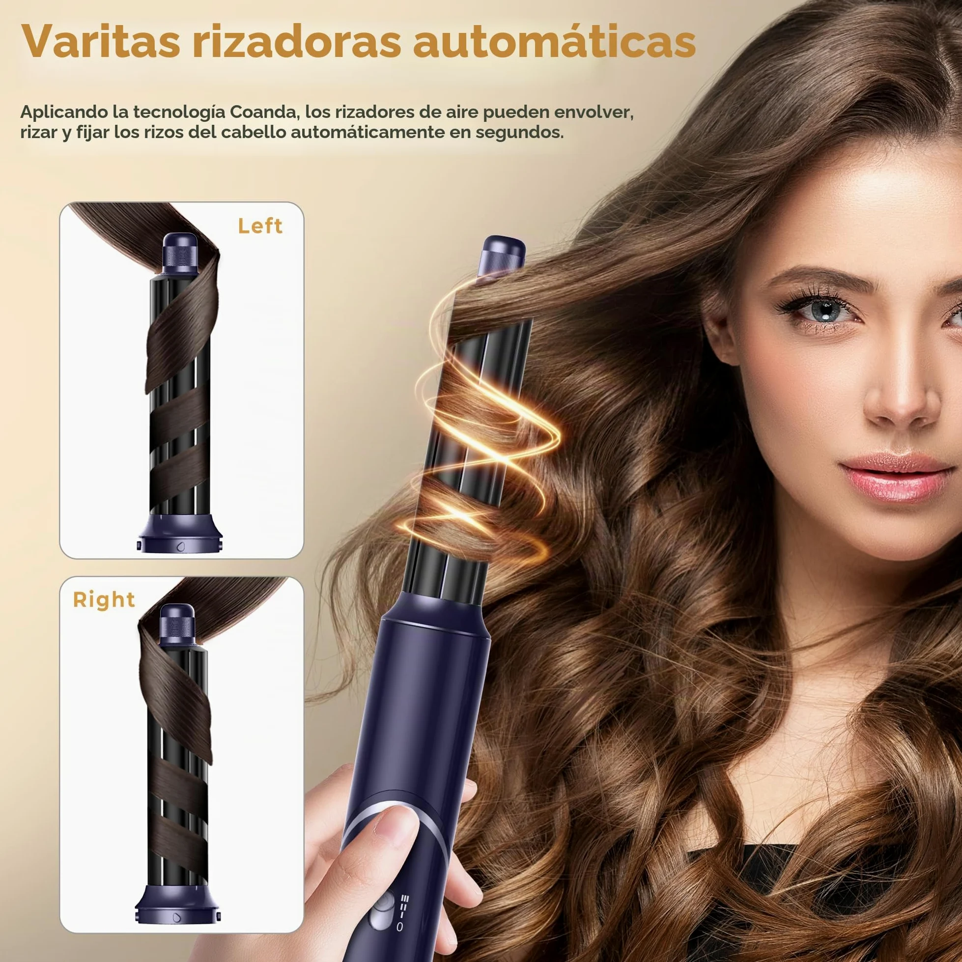 UKLISS 5 en 1 Airstyler con 60.000 rpm secador de pelo multifuncional de aire caliente rulos redondo cepillo de aire caliente cepillo de aire caliente cepillo de pelo cepillo rizador pelo cepillo pelo