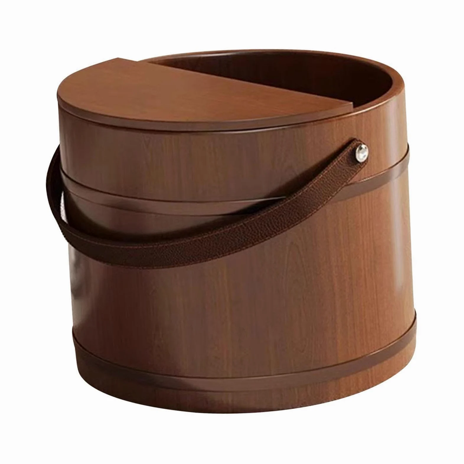 Lavabo de Para madera para remojo de pies. Lave sus pies cómodamente con este cubo para pediluvio. Relajación diaria en casa con asa. Lavabo Para madera para remojo y pedicura.