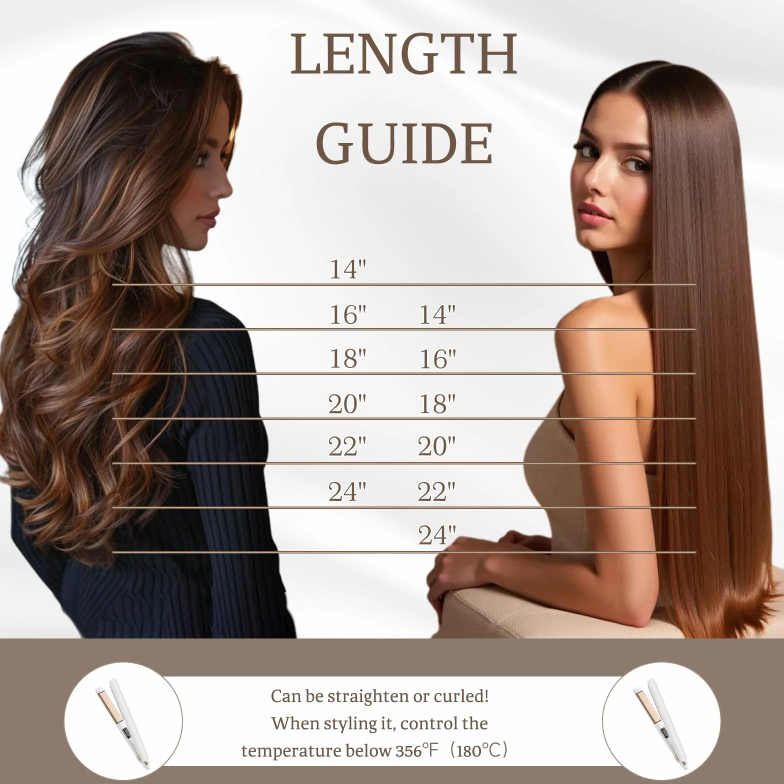 ShowJarlly Extensiones de Pelo Natural 45cm Marrón Chocolate 40g 18inch 4/4/27#