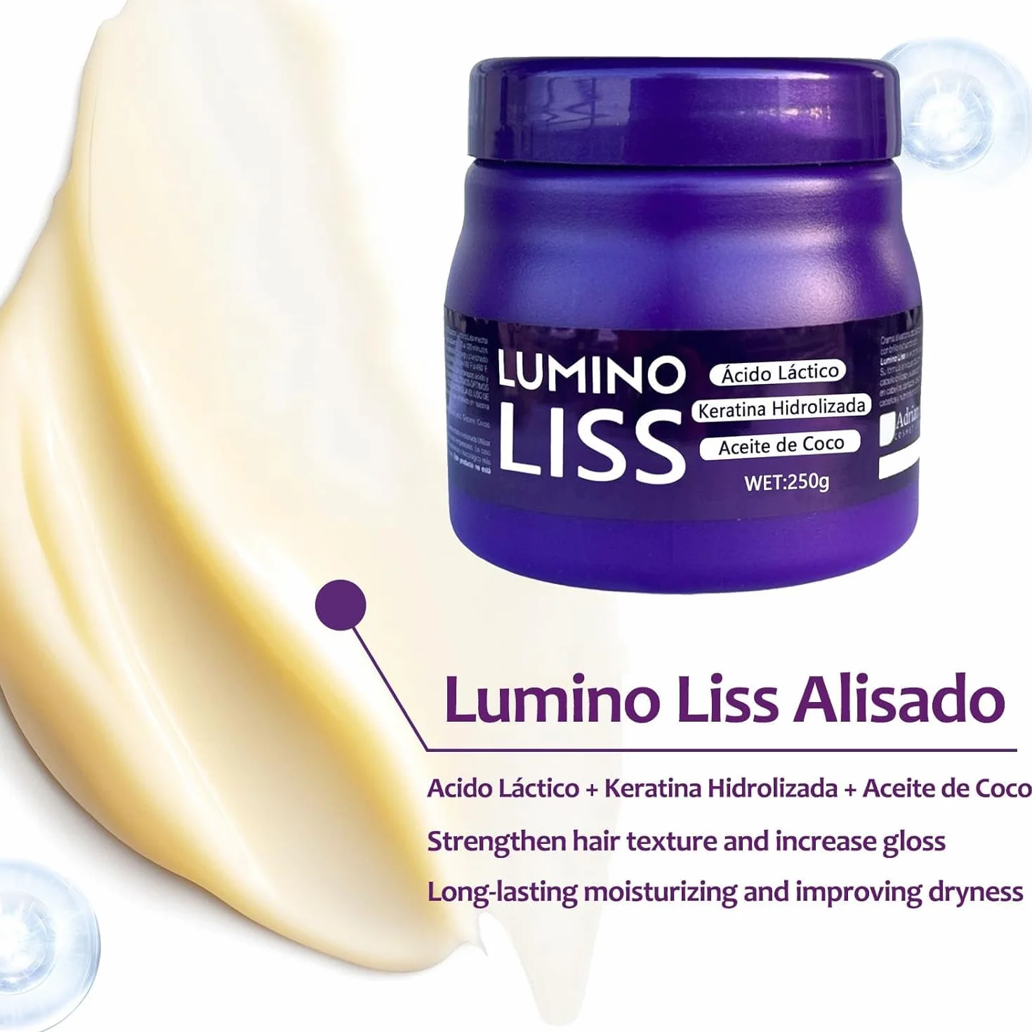 Lumino Liss Alisado Sin Formol Crema Alisadora para Cabello 3pcs