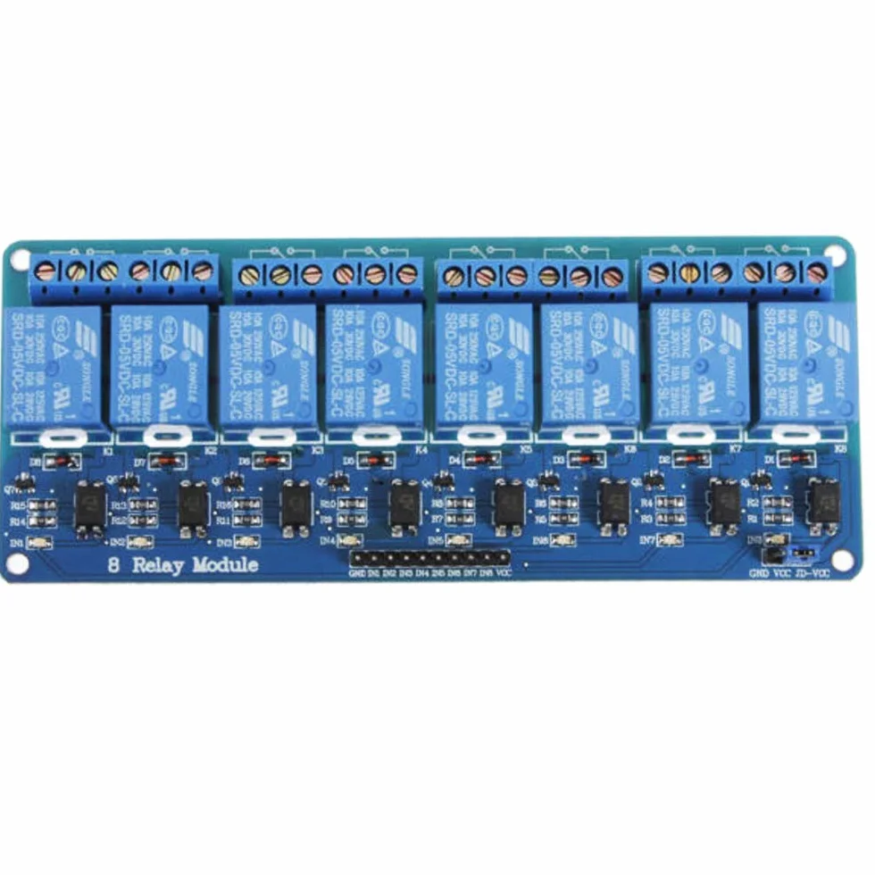 Módulo de relé de 8 canales DC 5V para Arduino UNO R3 Raspberry Pi ARM AVR DSP PIC