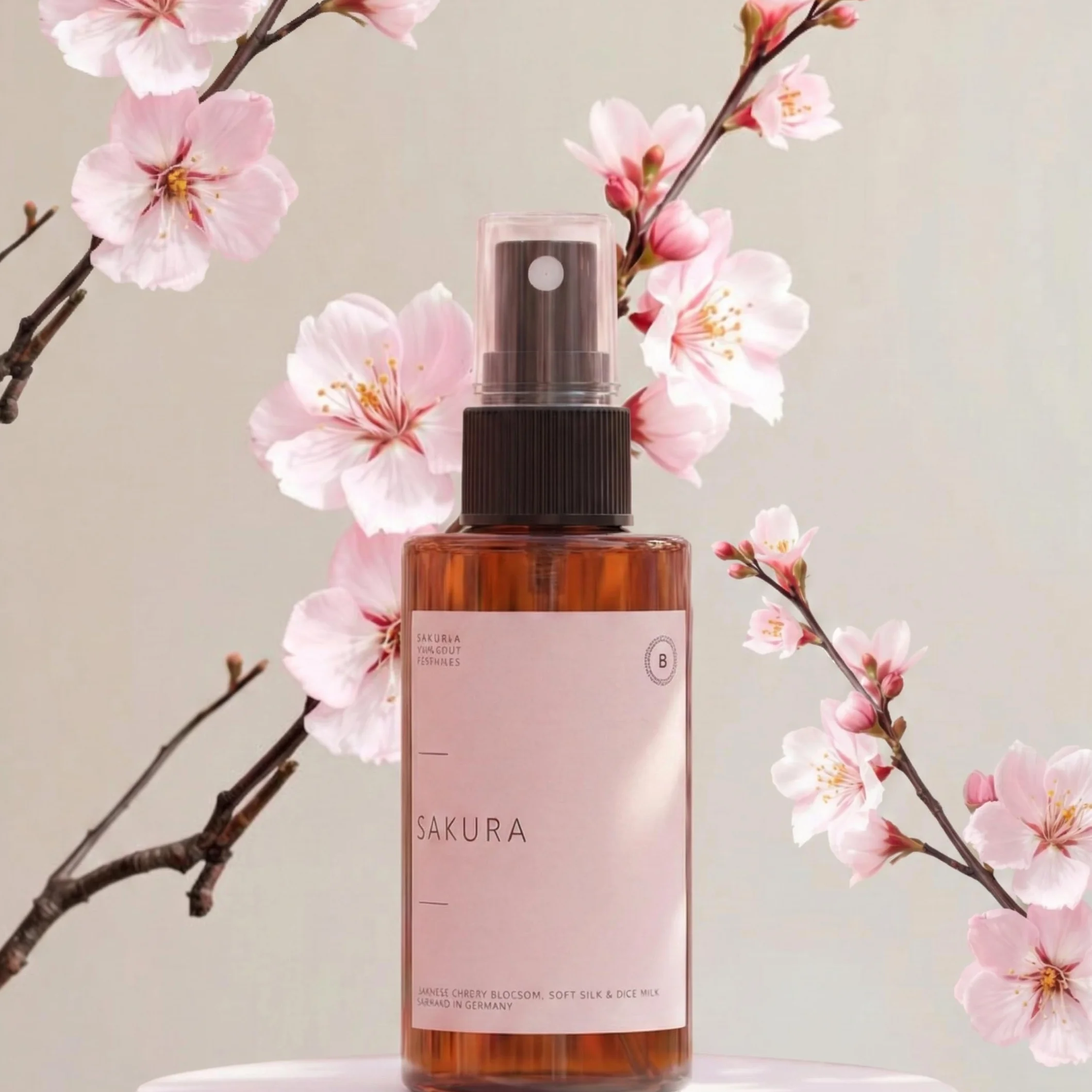 BOHORIA Perfume para el cabello Sakura 100 ml aroma leche de arroz flor de cerezo vegano sin siliconas