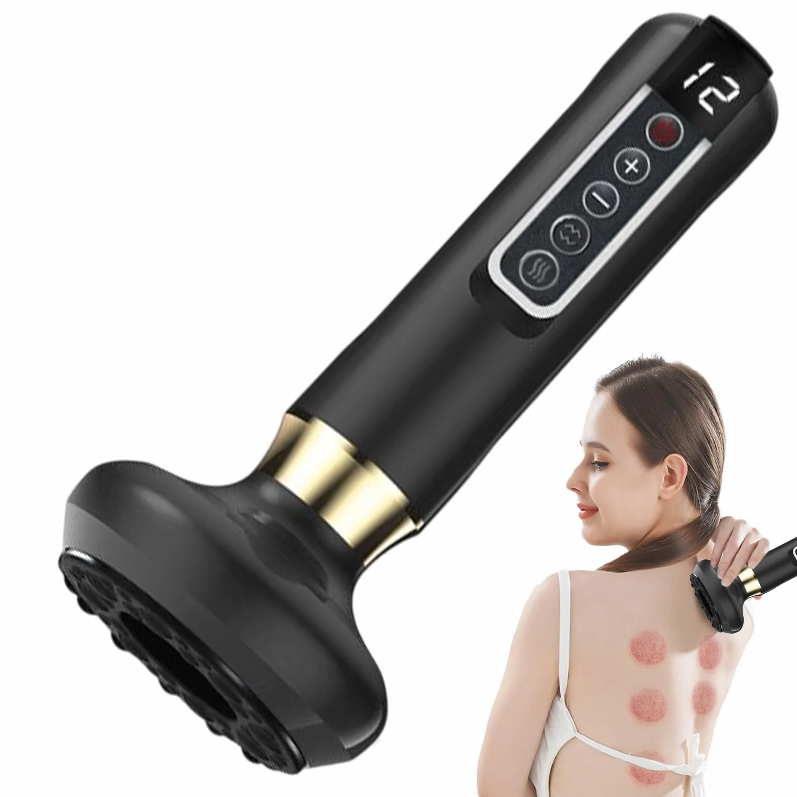 MASSAGER DE CELULITIS - SHAPER CUERPO, MASSAGER AJUSTABLE | 12 niveles terapia de vibración, dispositivo tonificante adelgazante para las piernas de los brazos de la cintura 'abdomen