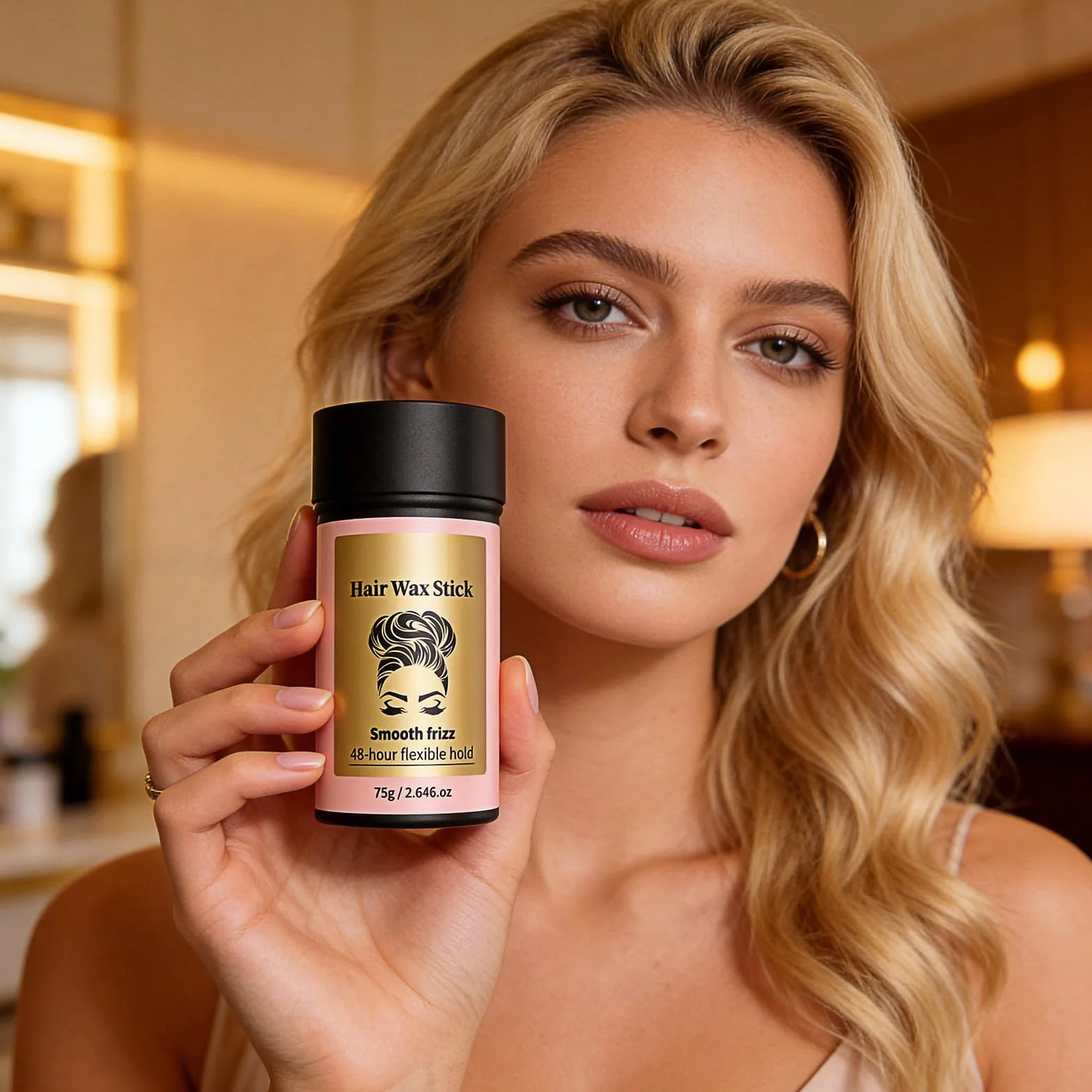 Barra de cera para el cabello, pomada de peinado de agarre fuerte