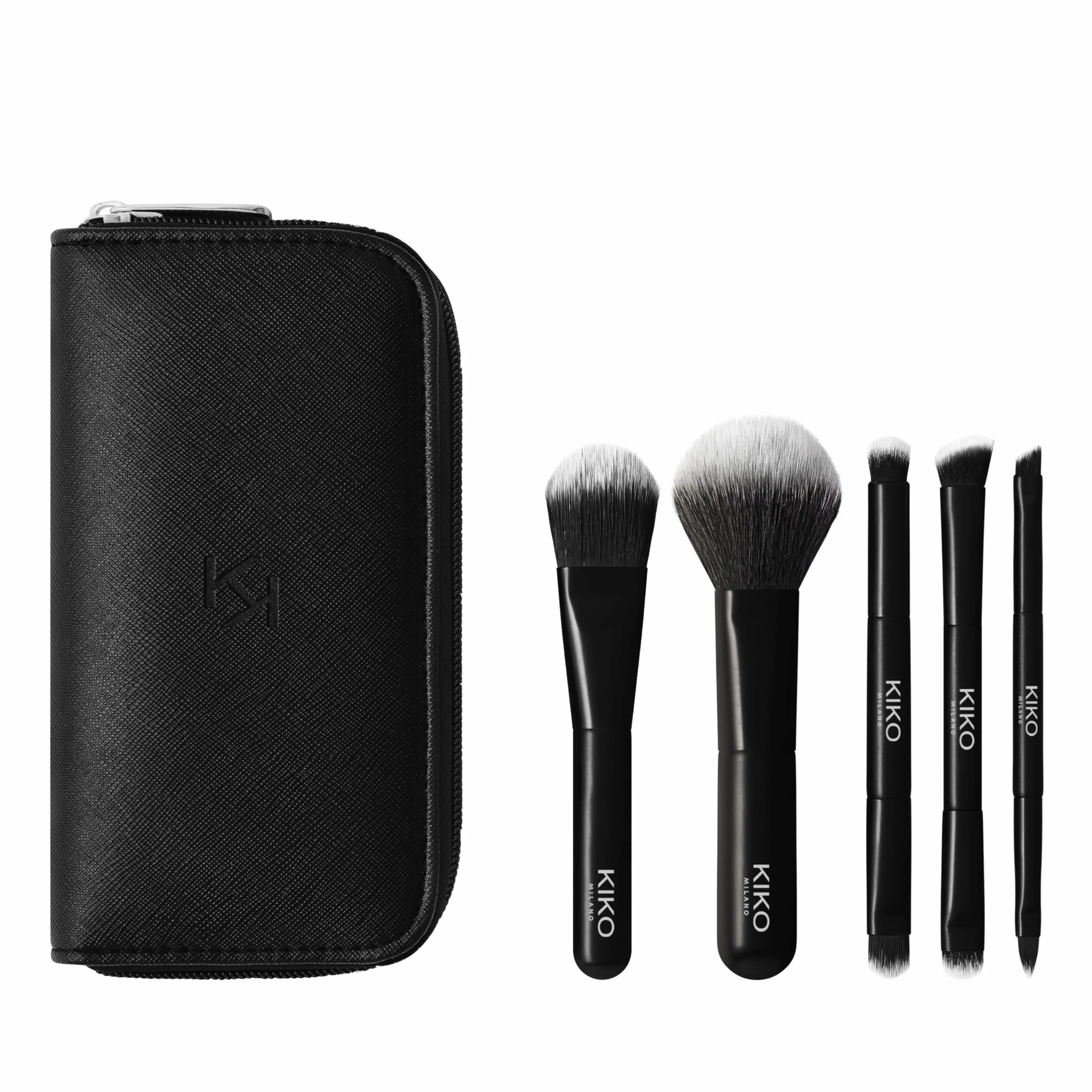 KIKO Milano Travel Brush Set Estuche de viaje 5 brochas profesionales