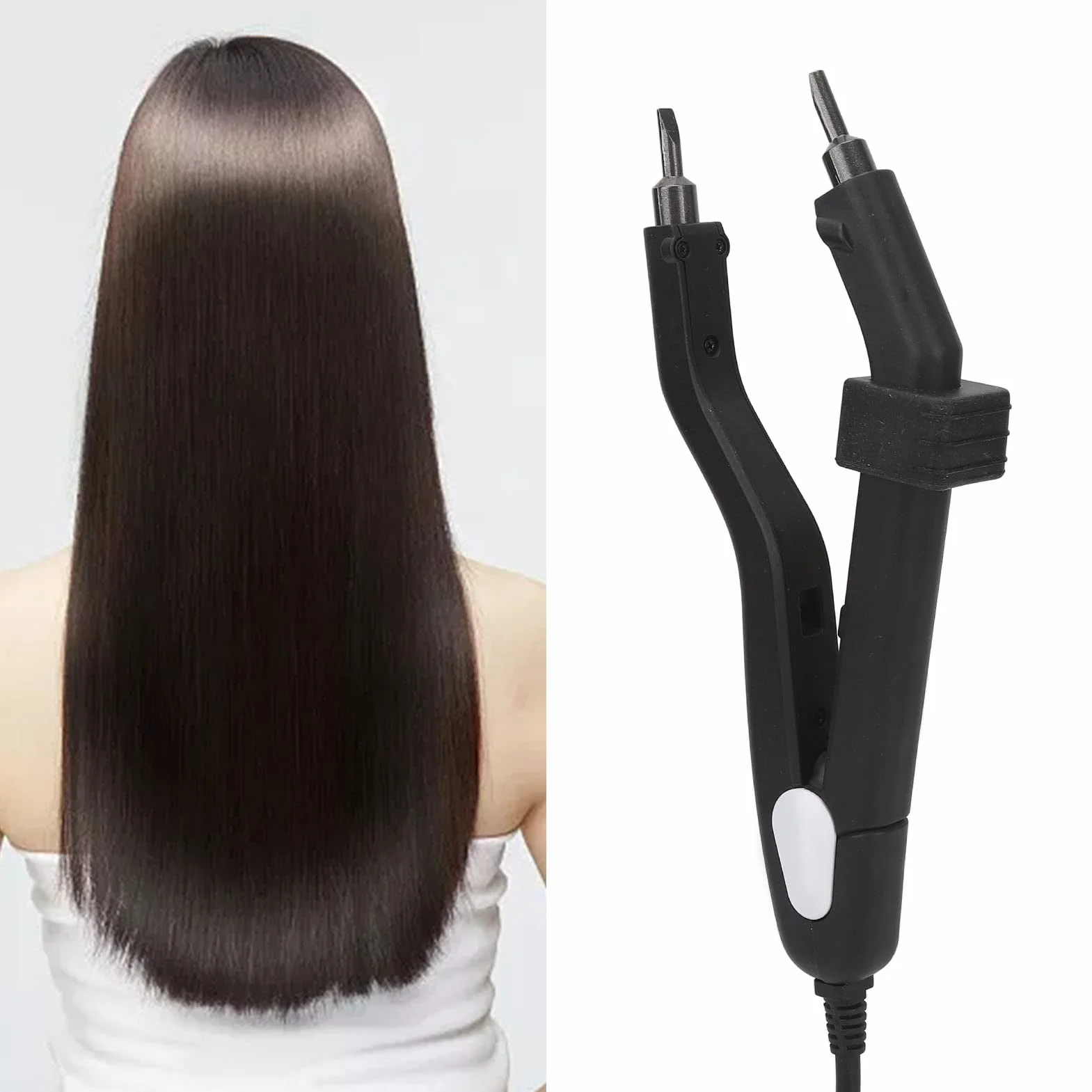 Plancha Para Extensiones De Keratina Herramienta De Extensiones De Cabello, Máquina Conectora De Fusión De Pegamento De Queratina, Conector Profesional De Hierro De Calor Para Extensiones De Cabello