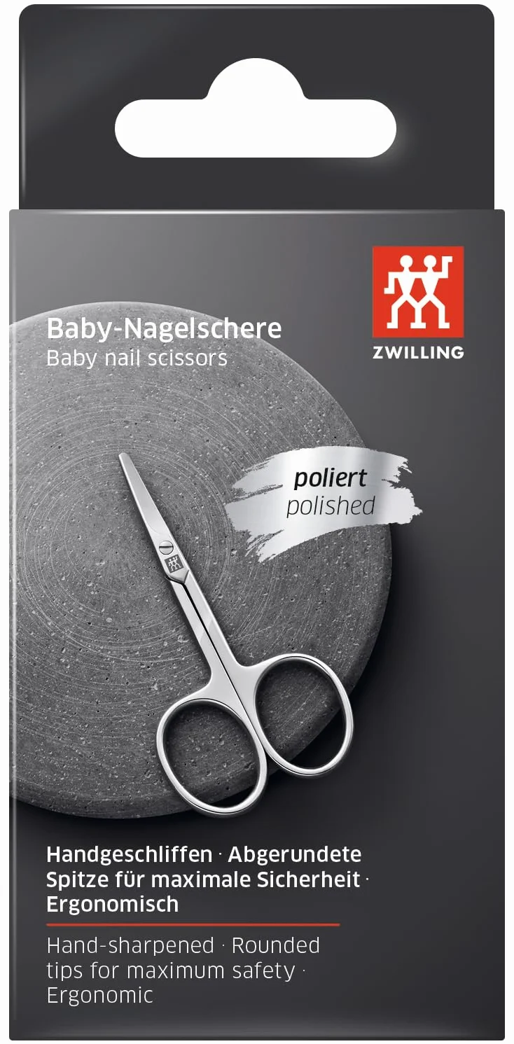 ZWILLING Tijeras para uñas de bebés y niños, filo curvado, 85 mm