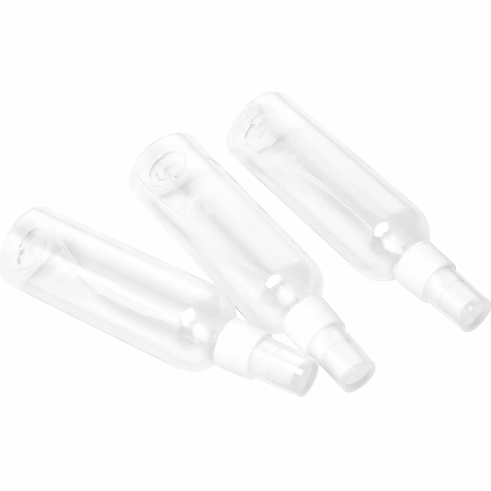 KEILEOHO 50 botellas pulverizadoras de 120 ml, atomizador transparente vacío, viaje muestras maquillaje