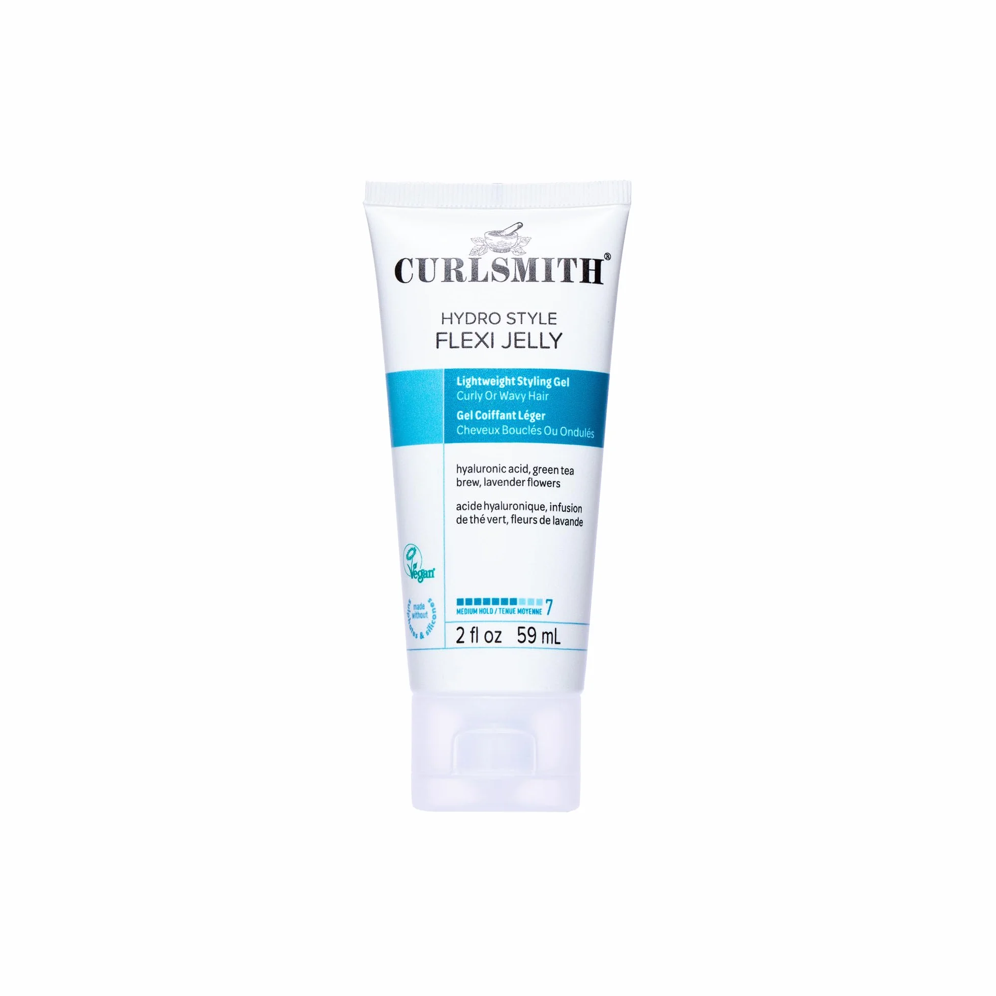 Curlsmith Hydro Style Flexi Jelly Gelatina definidora de rizos fijación media vegano 2 oz
