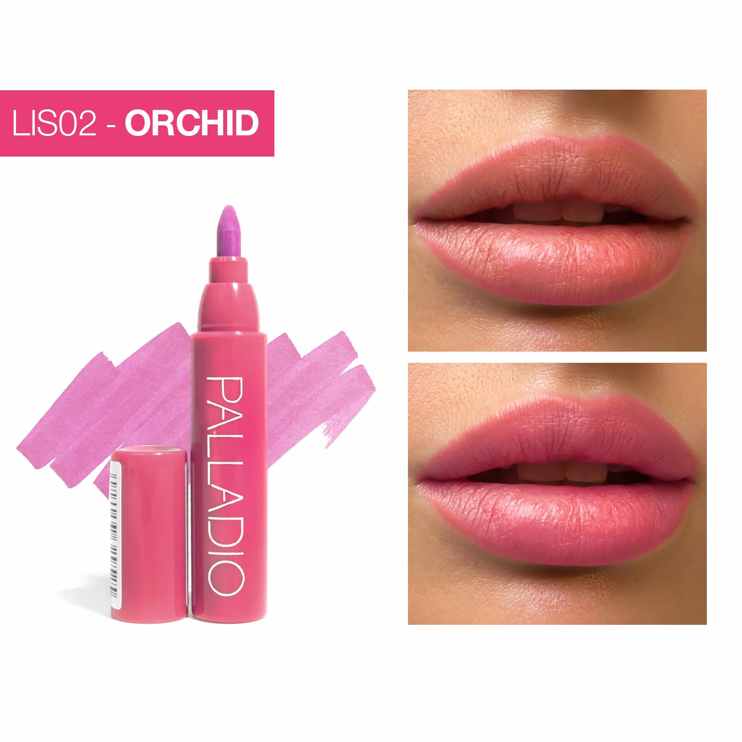 Palladio Tinte para Labios Hidratante Impermeable Mate Larga Duración Resistente a Manchas Orchid