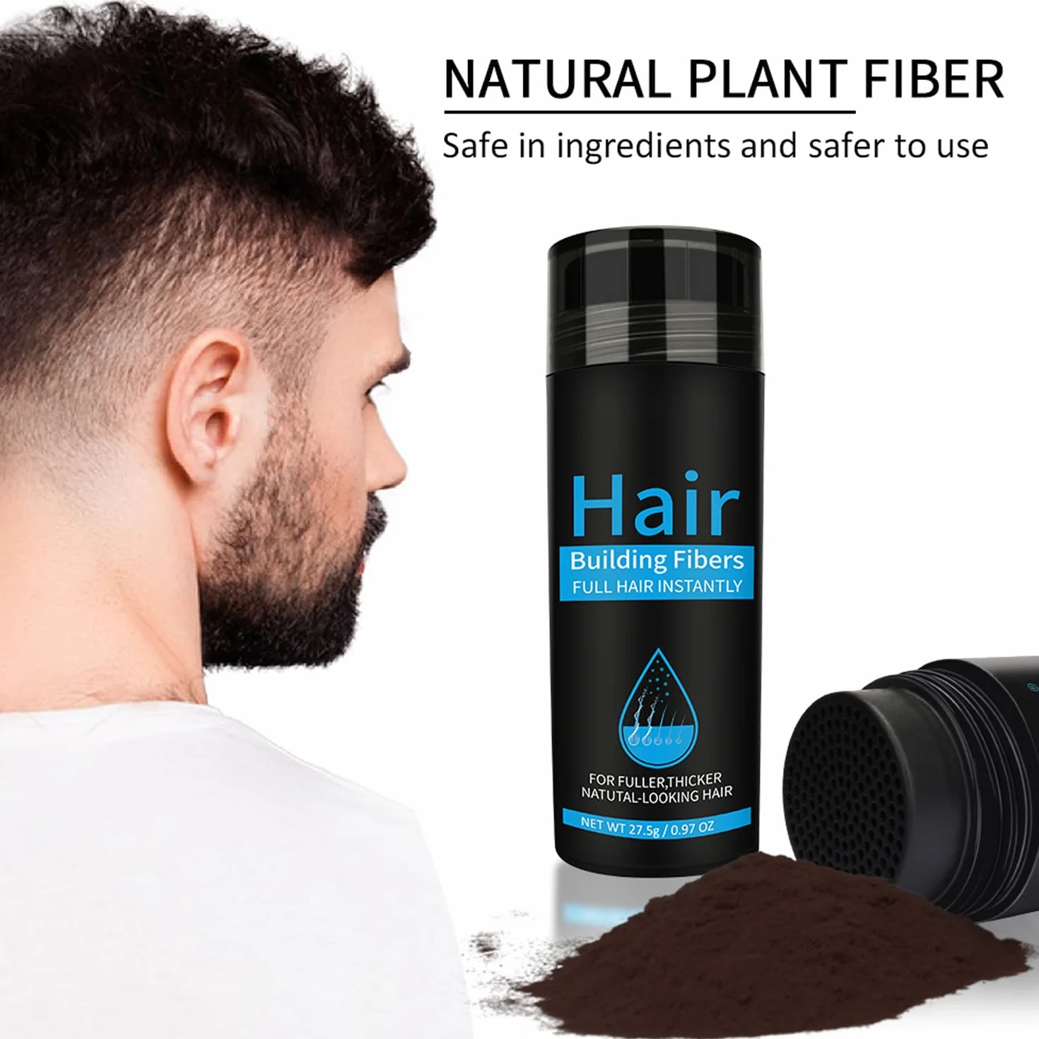 Fibra capilar profesional para espesar el cabello (Media luz)