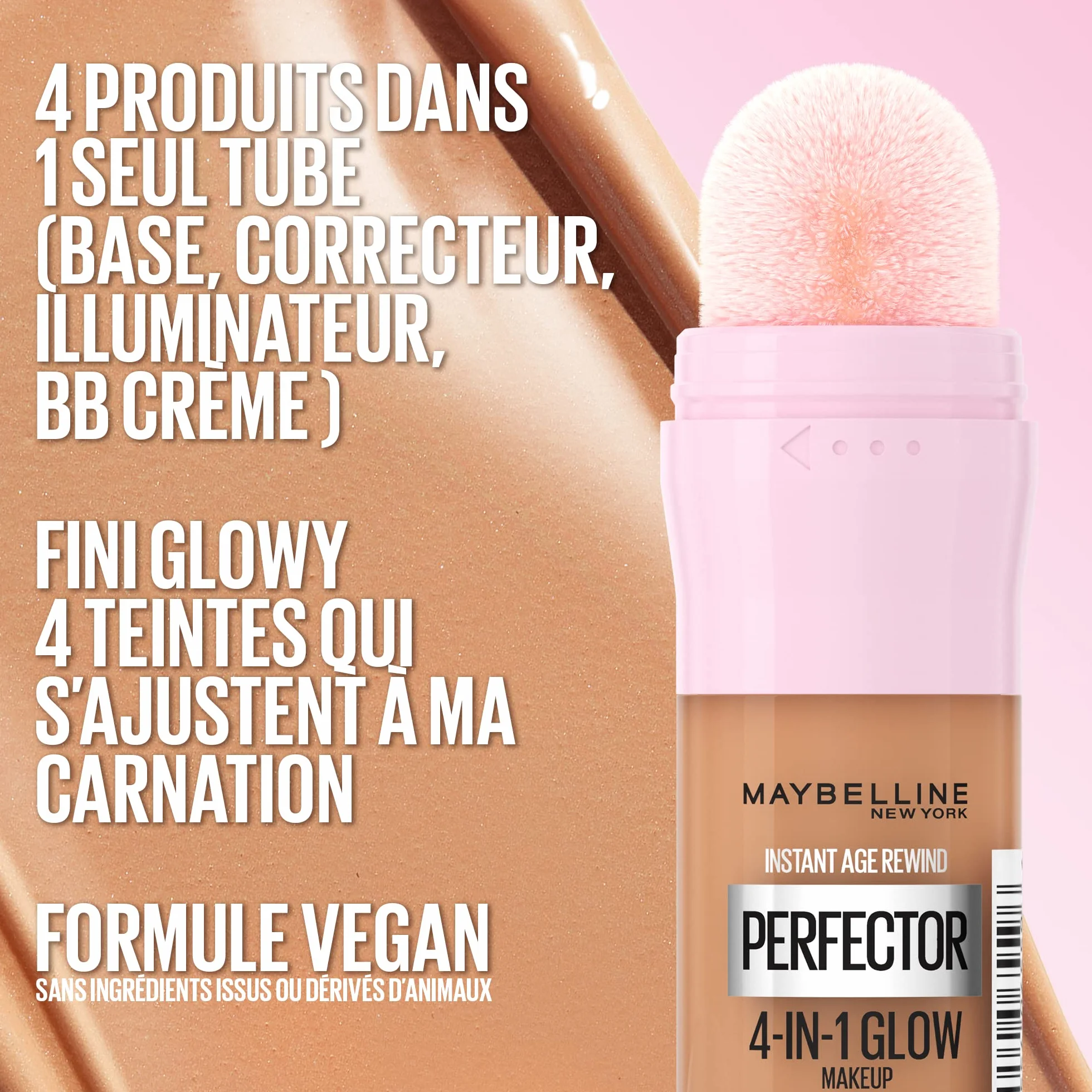 Maybelline New-York Routine 4 en 1 iluminador tono 01 Light 03 MEDIUM DEEP Instant Perfector Glow