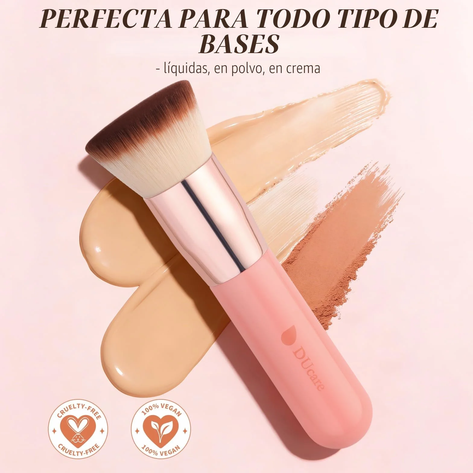 DUcare Brocha Kabuki Base Maquillaje Facial Profesional 1 Pieza