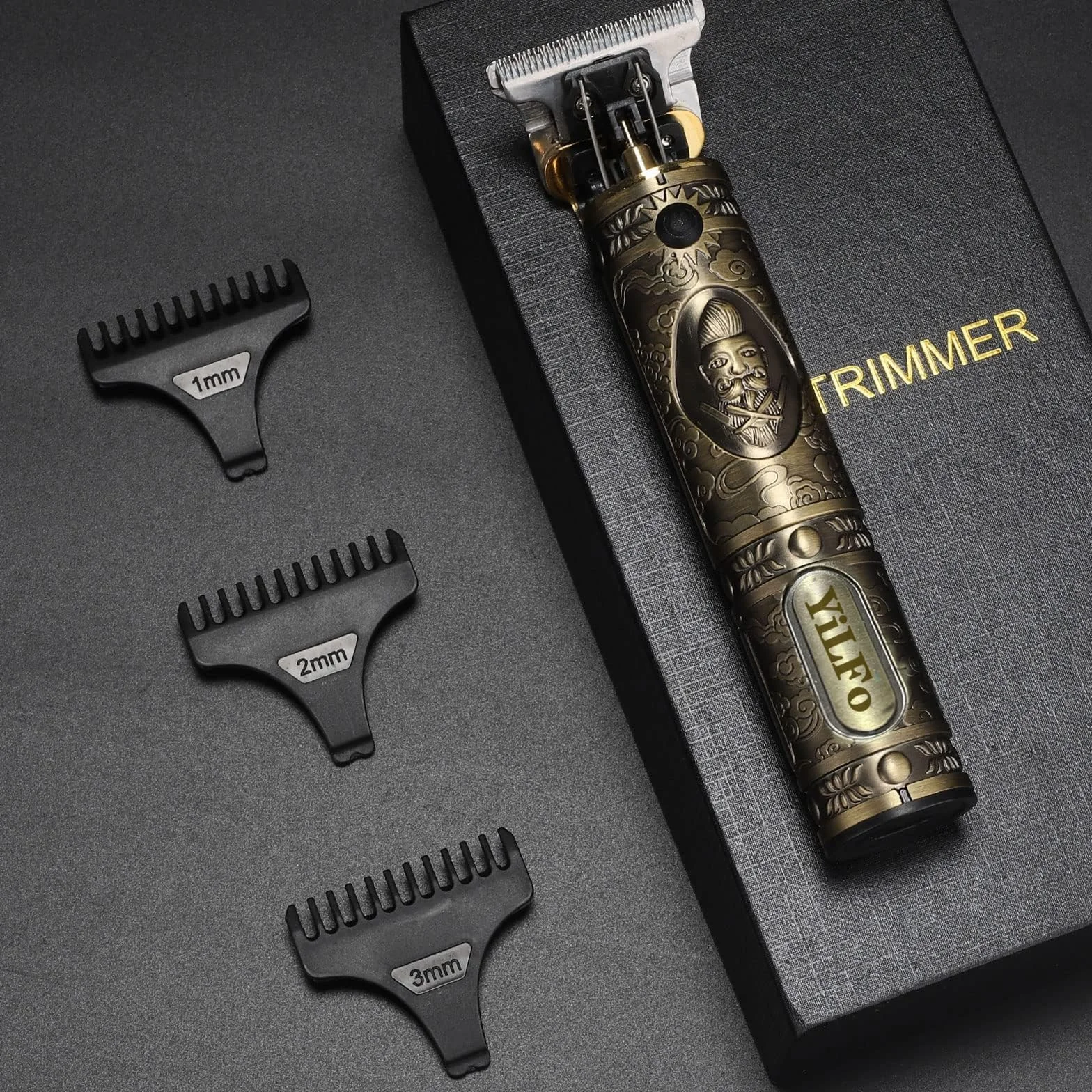 YiLFo Cortapelos Profesional Recargable USB Cortadora de Pelo Hombre Recortadora de Barba Kit Silencioso 3 Peines
