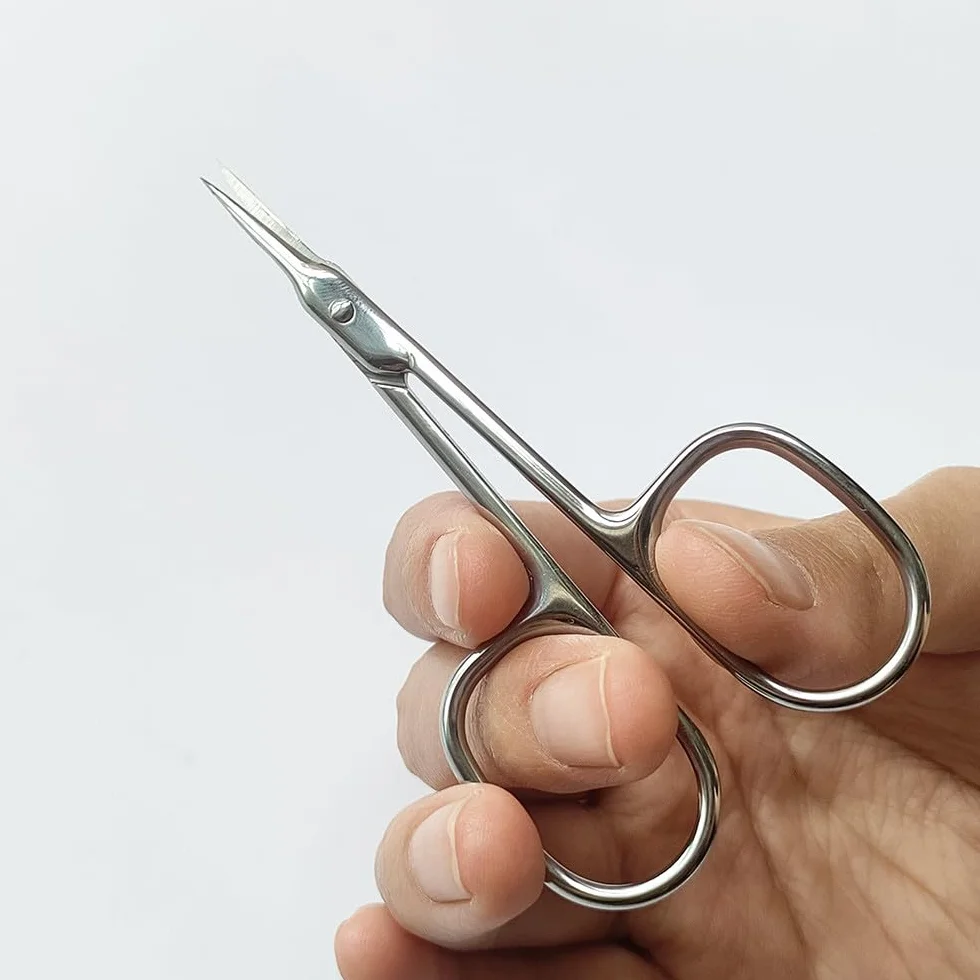 Tijeras para cutículas, alicates superdelgados para el cuidado de cutículas, cortador seco y removedor, herramientas profesionales para manicura y uñas, brillante