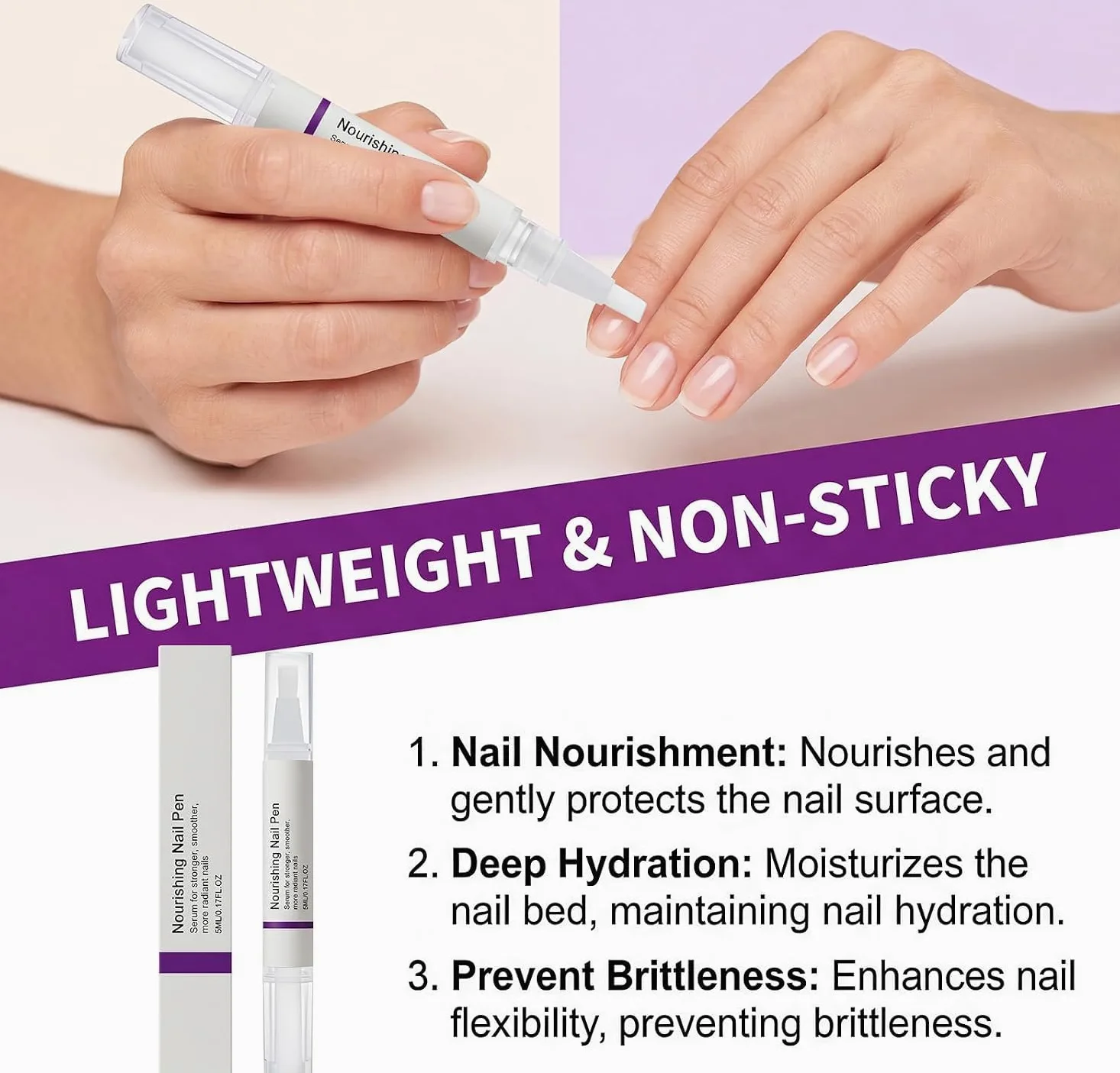 Lápiz nutritivo para uñas, sérum para el cuidado de las cutículas | Aceites vegetales naturales, seguros y no irritantes, para el cuidado nutritivo de las cutículas y las uñas secas