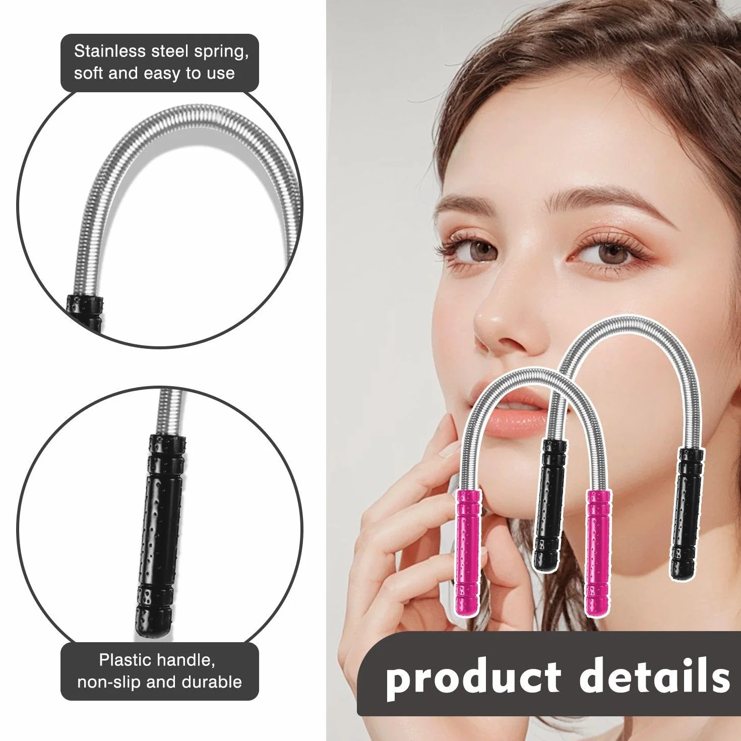 Removedor De Vello Facial De 2 Piezas, Removedor De Vello Facial, Herramienta De Belleza, Dispositivo De Depilación, Removedor De Vello Facial Manual Para Labio Superior, Mejillas Y Cuello