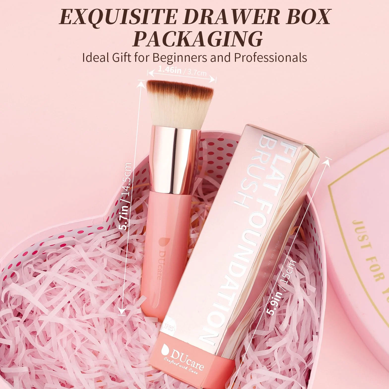 DUcare Brocha Kabuki Base Maquillaje Facial Profesional 1 Pieza