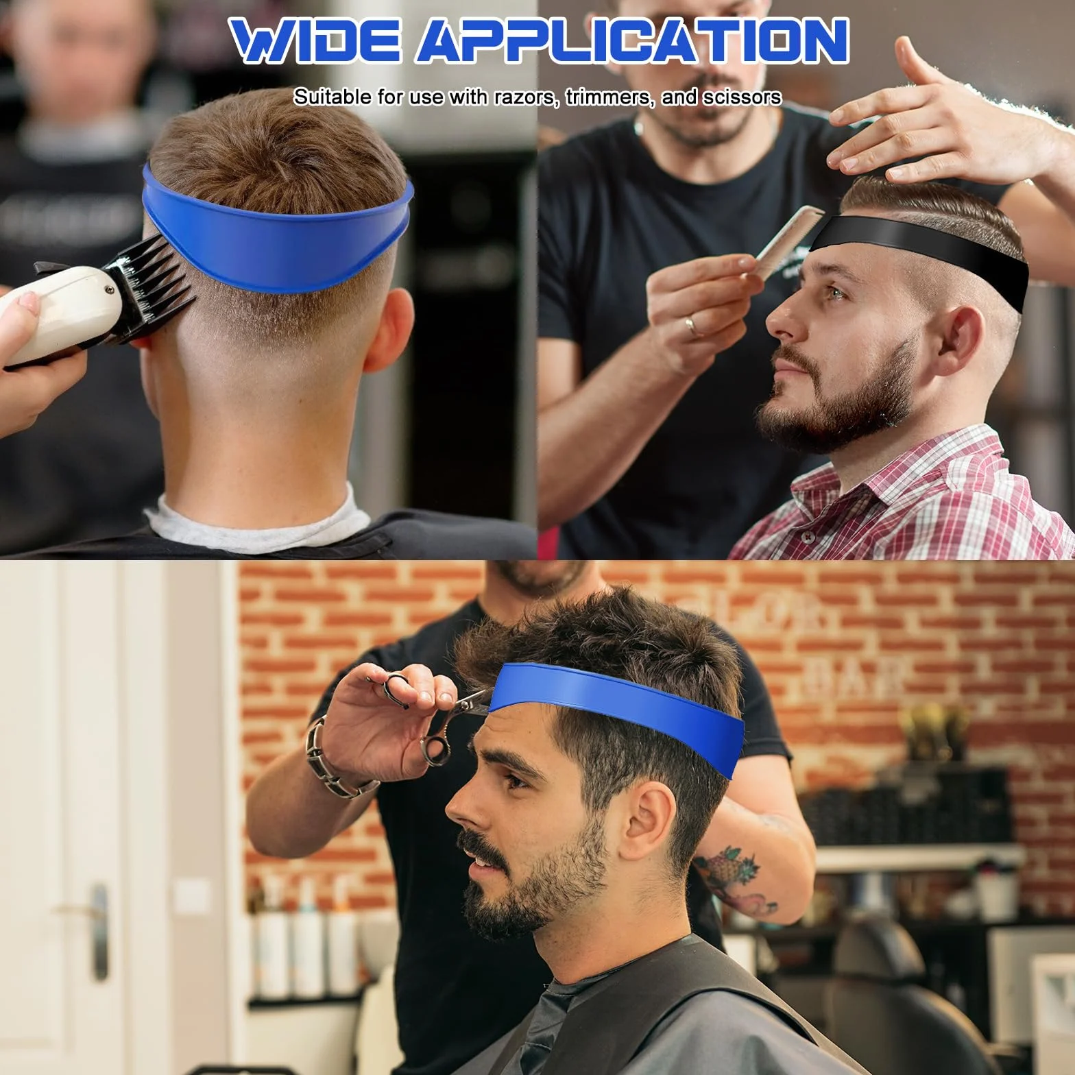 Plantilla de Corte de Pelo de Silicona Curvada, Banda Directrices para Cortar Cabello Casero, Accesorios de Peluqueria Profesional