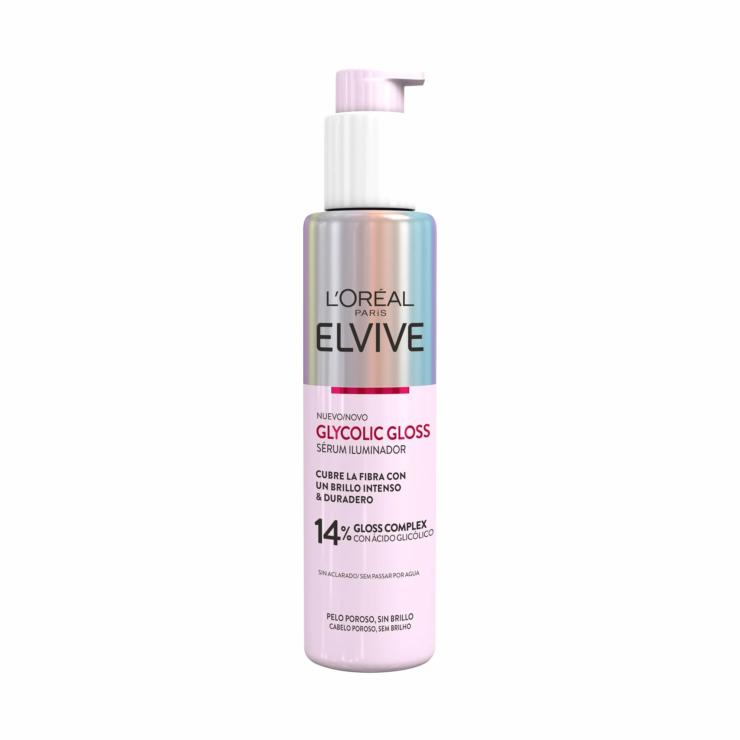 L'Oréal Paris Elvive Sérum Glycolic Gloss Con Ácido Glicólico Cabello Suave Y Brillante