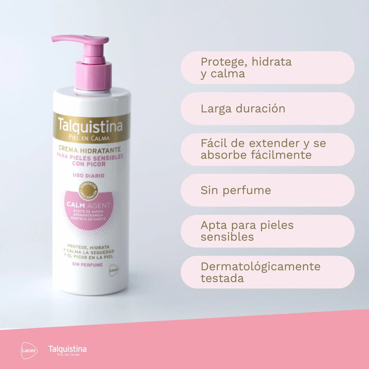 TALQUISTINA Crema Hidratante 400ml Pieles con Picor Hidratación de Larga Duración