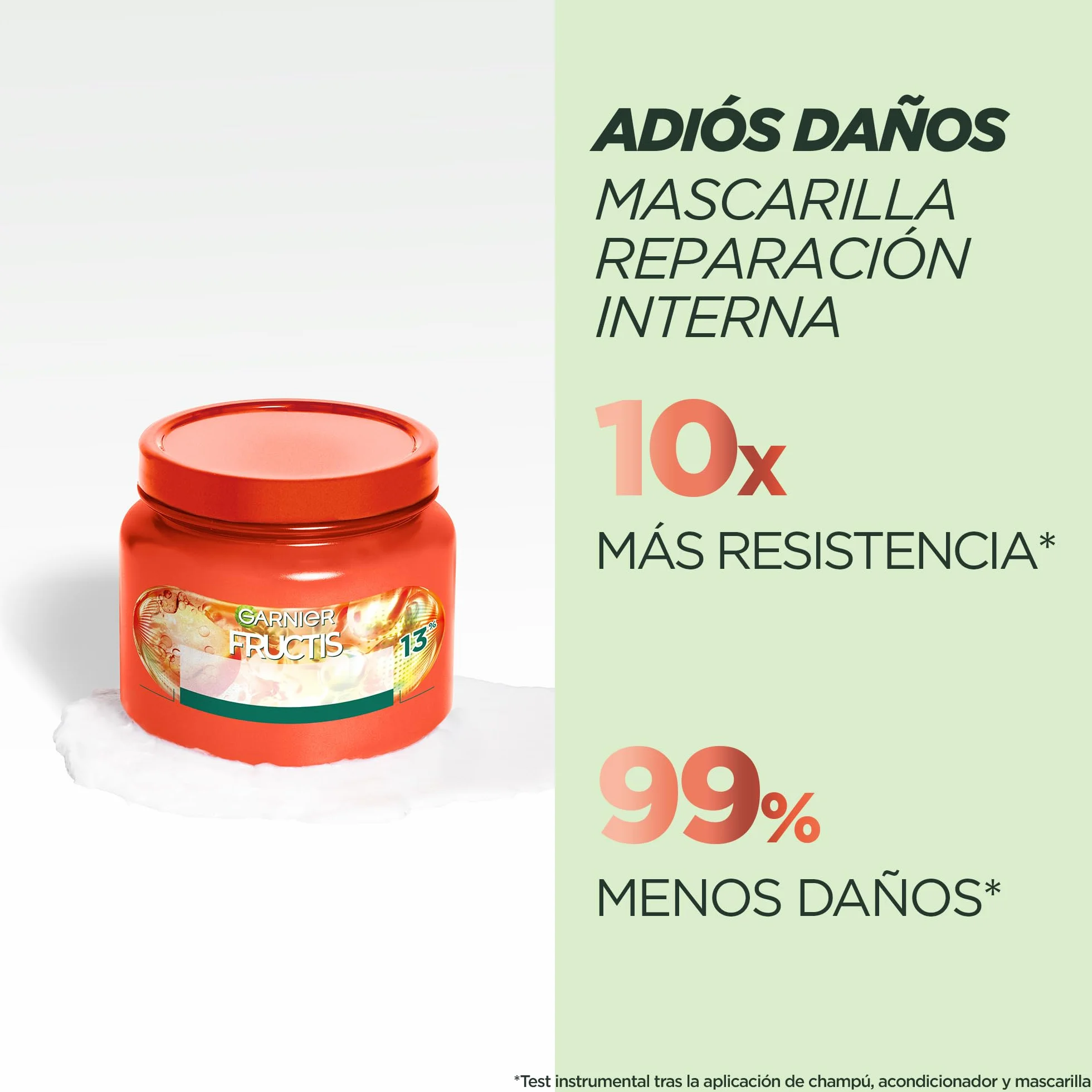 Garnier Fructis Rutina Adiós Daños Champú Tratamiento Mascarilla Queratina Reparación Profunda 200ml+380ml+320ml