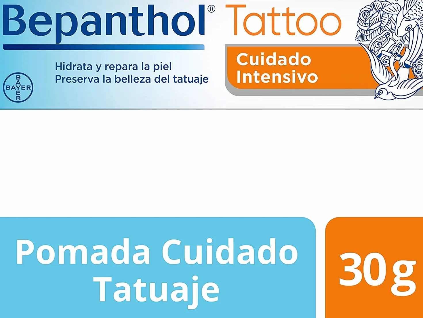 BEPANTHOL Crema para Tatuajes con Pantenol 30 g - Hidrata y Repara la Piel Post Tattoo
