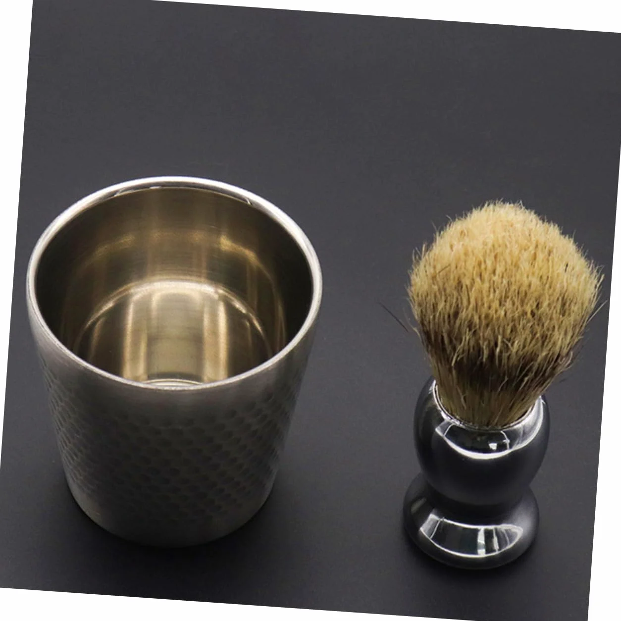 Angoily 3juegos Para Hombres Brocha y Bowl De Inoxidable Kit Práctico Para Afeitar Casa o Barbería Incluye Jabón y Cepillo De Cuidado Personal