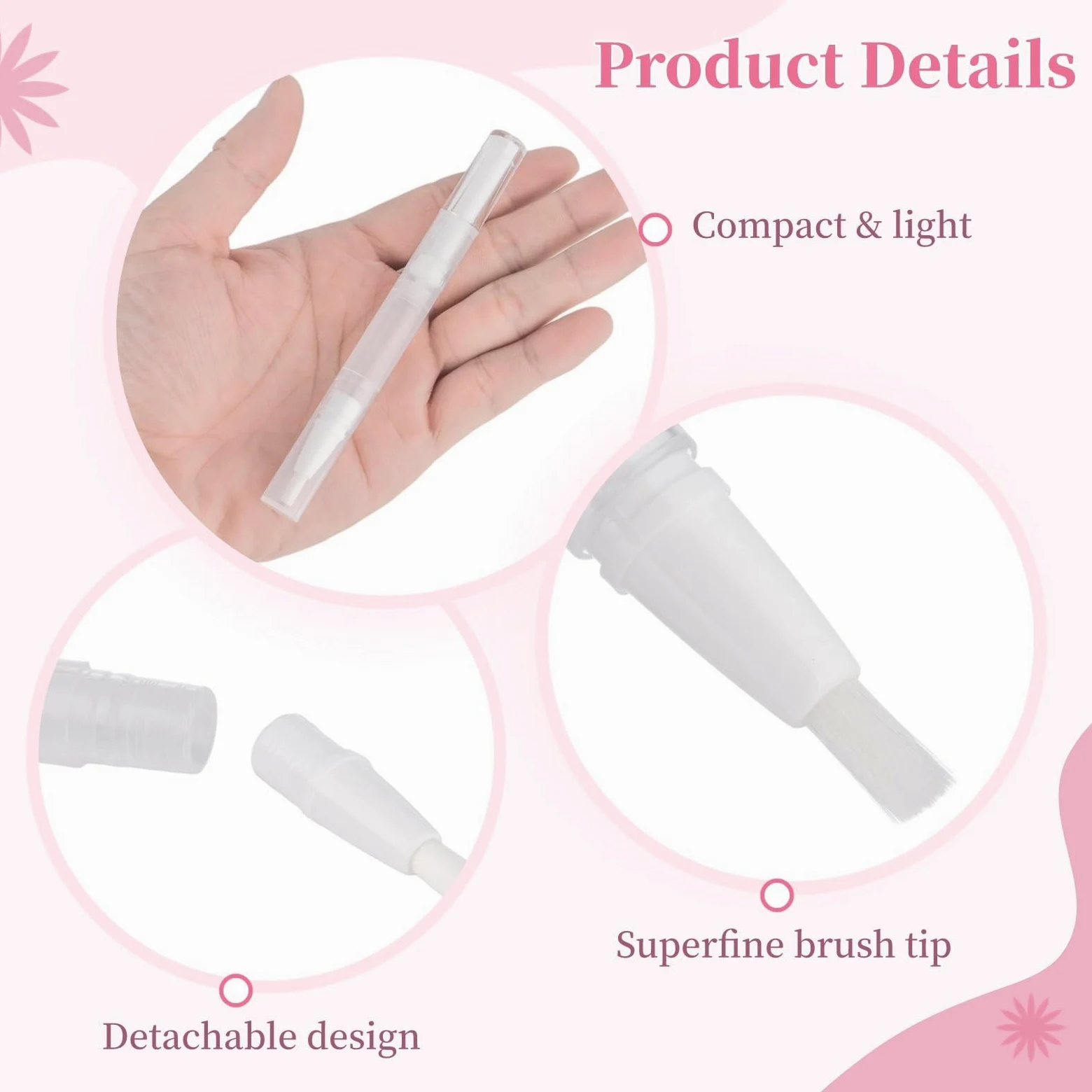 105 bolígrafos de aceite transparente para cutículas, adhesivos giratorios con 3 piezas de 100 ml, 3, cepillo de pestañas y labios, brillo con puntas, tubos vacíos, bolígrafos cosméticos de aceite