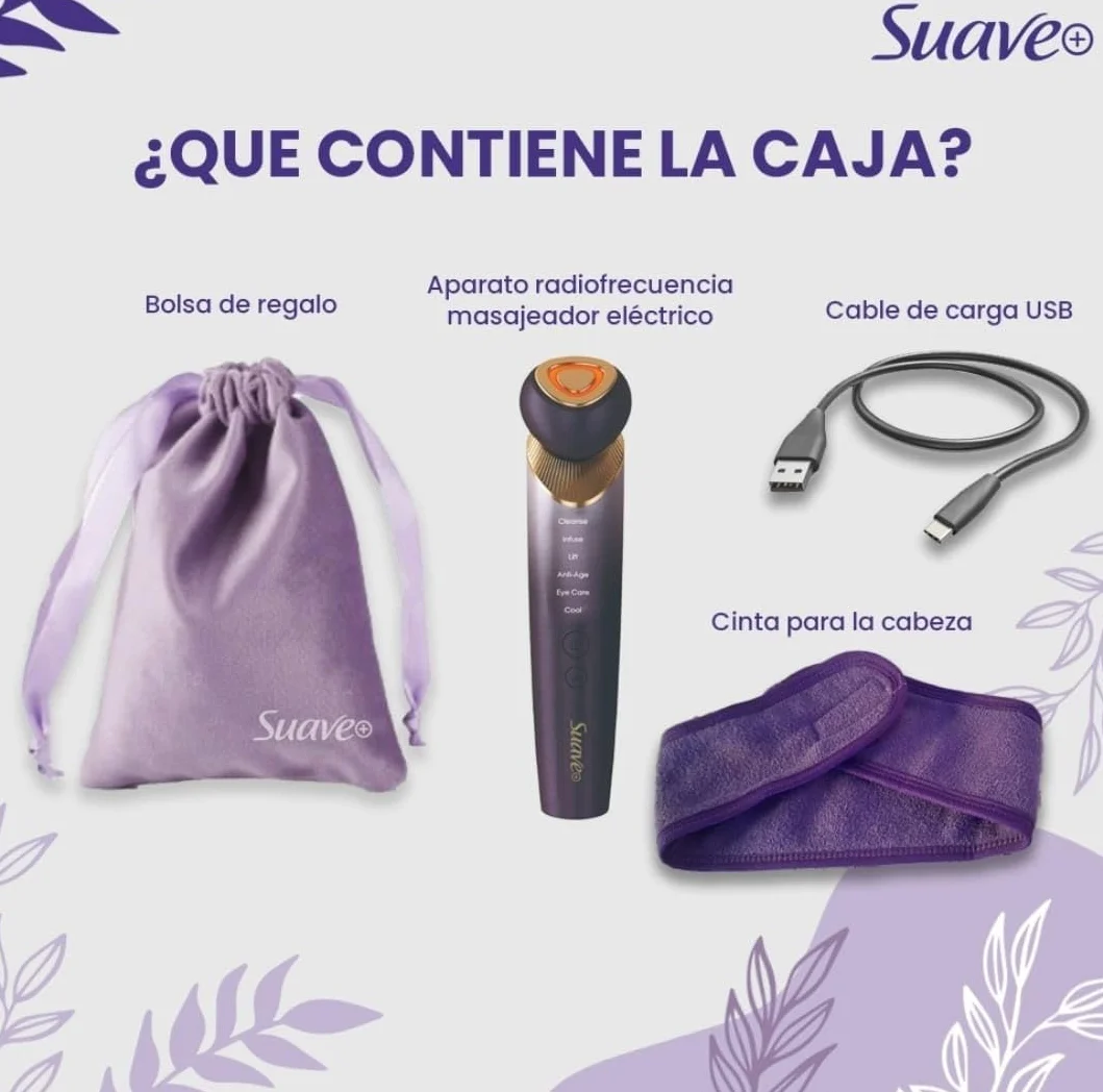 Radiofrecuencia Facial Professional con Microcorriente y Luz Led, Aparato Reafirmante Antiarrugas para Lifting Facial y Rejuveneciminto de la Piel, Dispositivo con Efecto Tensor, Metodo Coreano