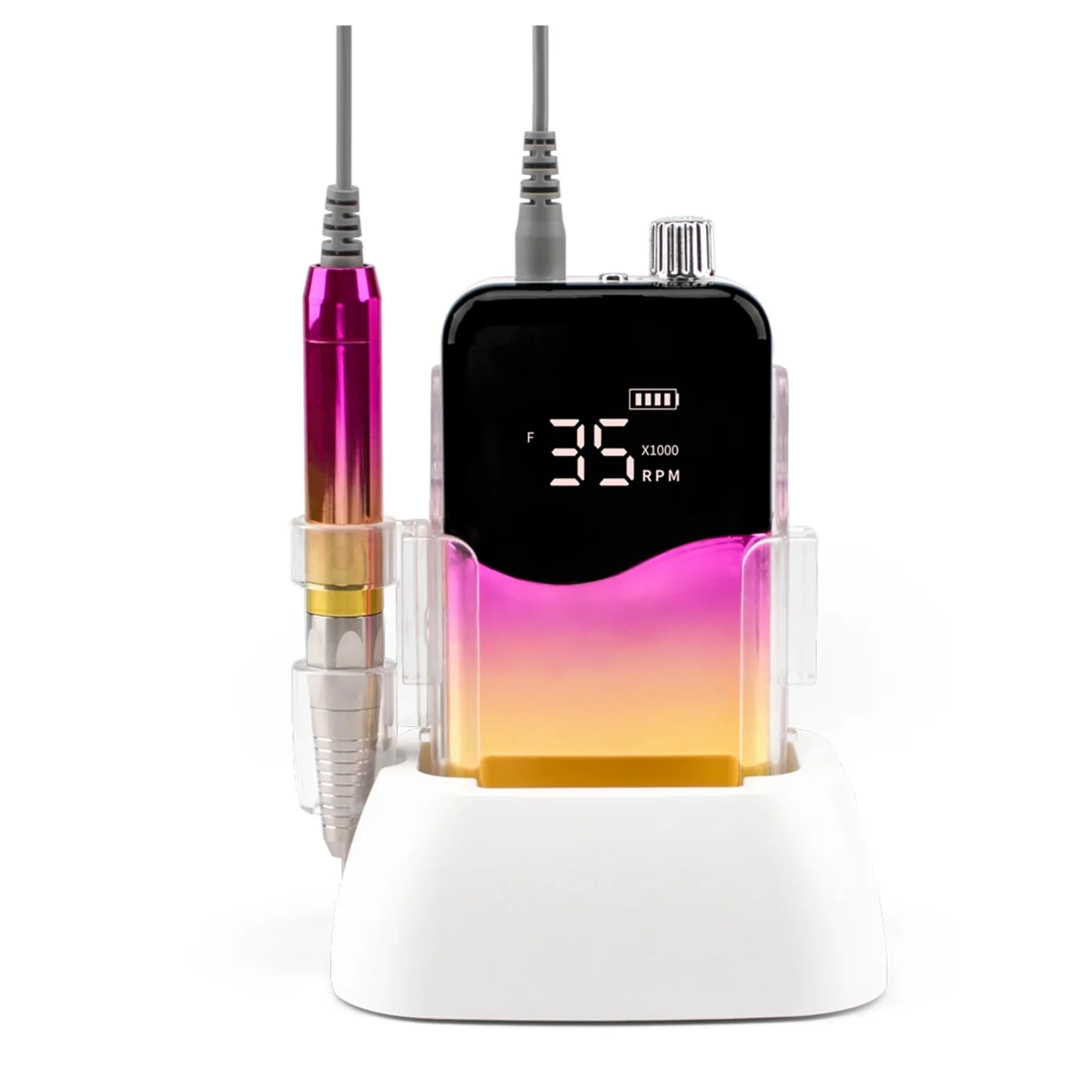 Torno para Uñas, Taladro de uñas portátil, profesional 35000 RPM, lima de uñas eléctrica recargable, lima E for uñas acrílicas, eliminación de pulido de gel, lima inalámbrica con kit de brocas for sal
