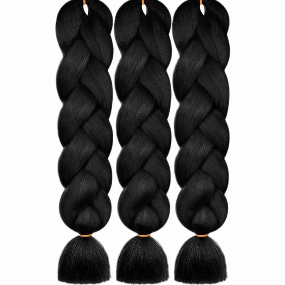 AUYAO Extensiones para Trenzas, Pelo Sintético Trenzas Africanas Degradado