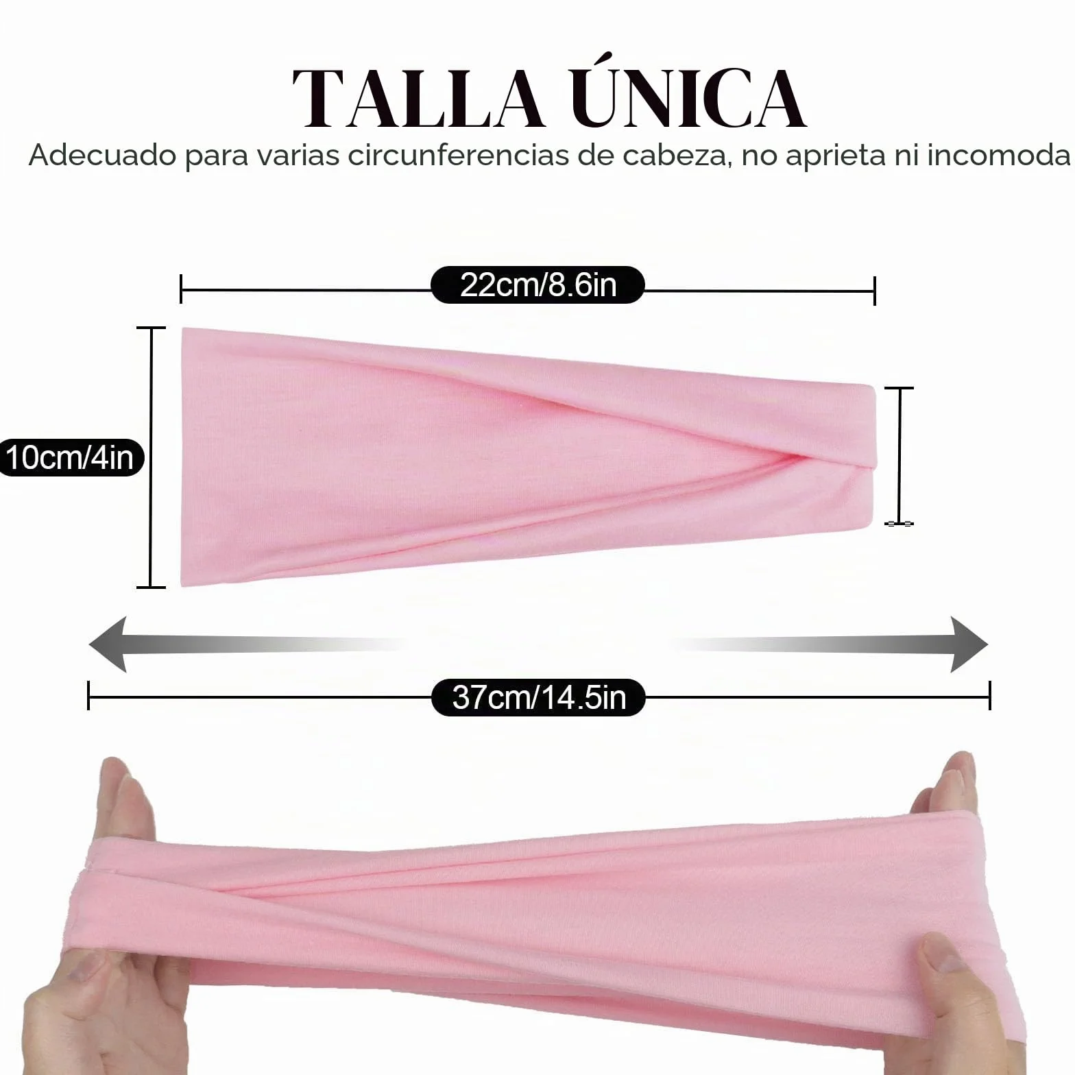 Diadema Mujer Elástico Cinta Pelo Absorbente Sudor Antideslizante Headband Yoga Fitness 8 Pcs