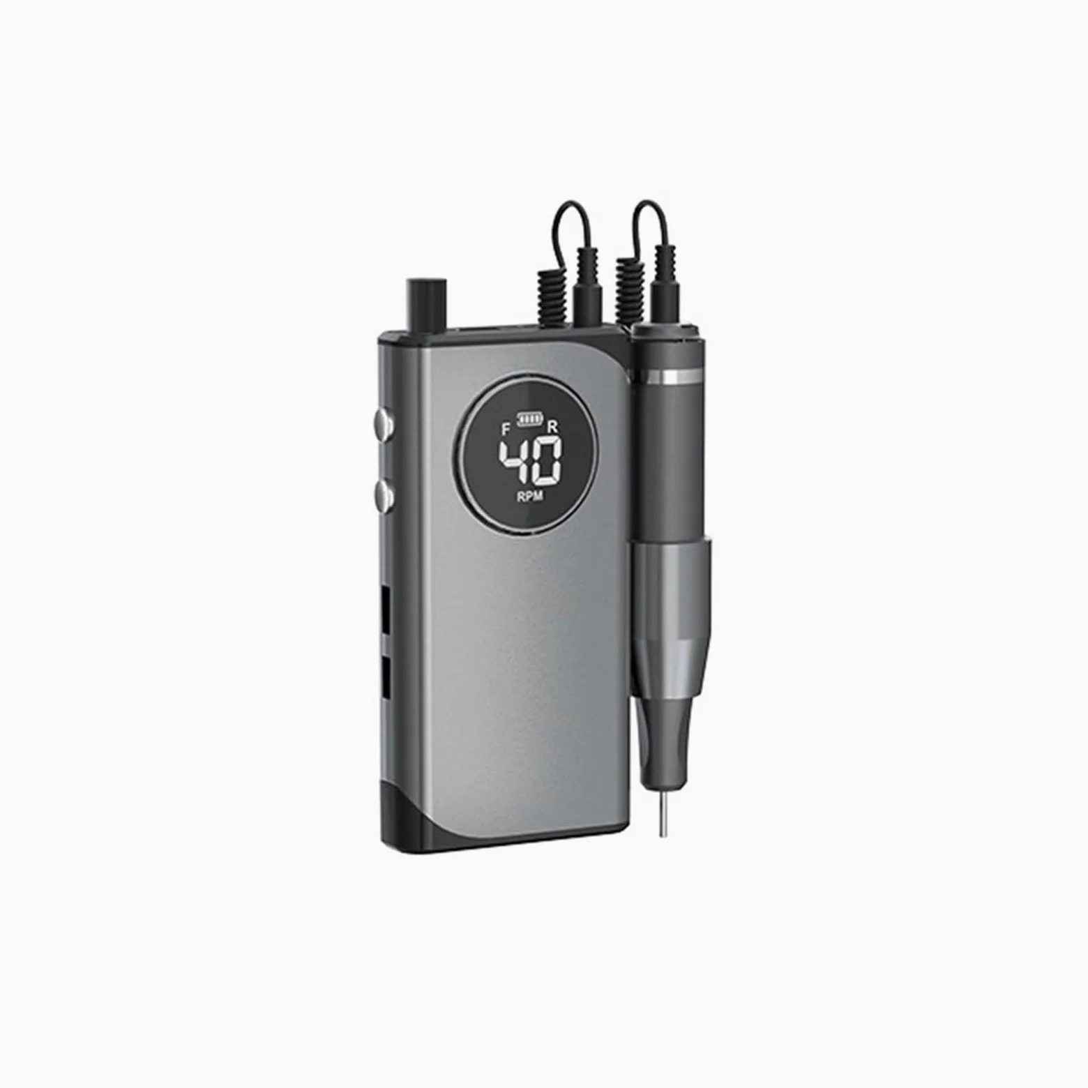 Lima Electrica Uñas, Taladro eléctrico for uñas, 40000 Rpm, portátil, profesional, recargable, estable, bajo ruido, taladros for uñas de aleación de aluminio(Pearl Gray)