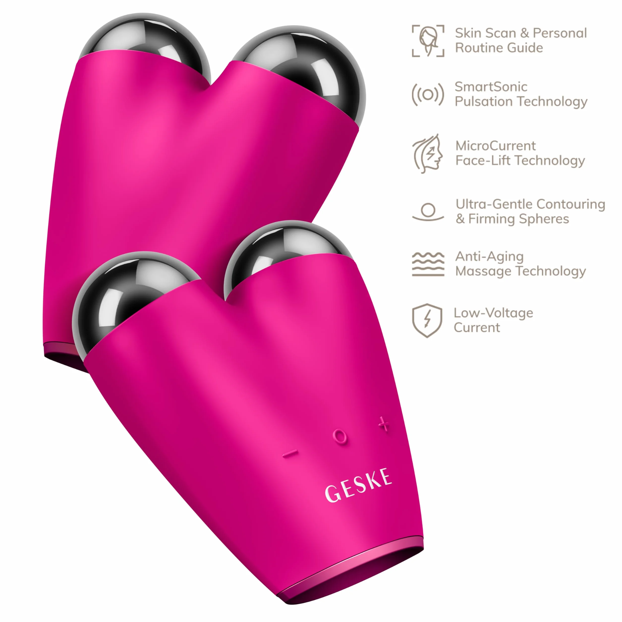 GESKE SmartAppGuided™ MicroCorriente Face Lifter 6 en 1 Lifting Facial Antienvejecimiento