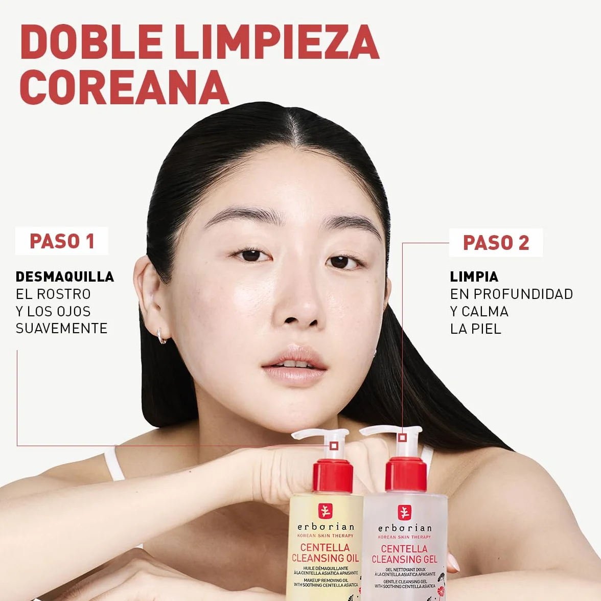 Erborian Centella Cleansing Aceite desmaquillante gel limpiador bálsamo para rostro Centella Asiática