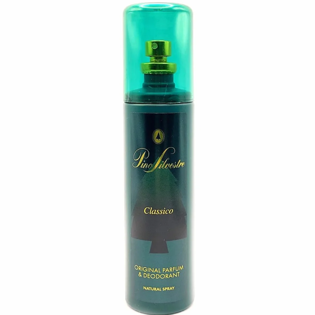 Pino Silvestre Classico - Pack de 12 perfumes y desodorantes en spray 125 ml + llavero Beni Culinari gratis