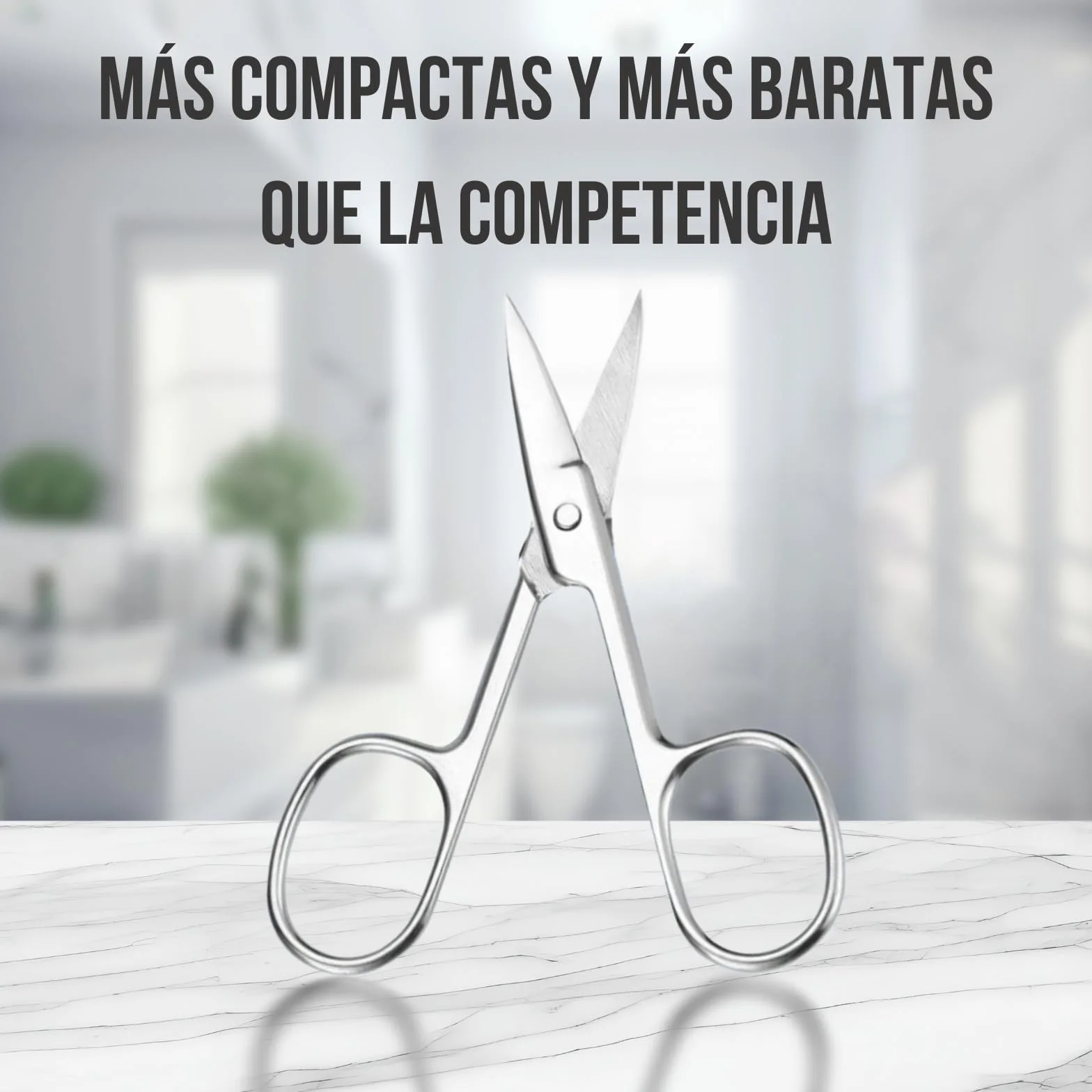Audentiax Tijeras de Uñas y Cutículas Profesionales Pack de 2 para Manicura y Pedicura