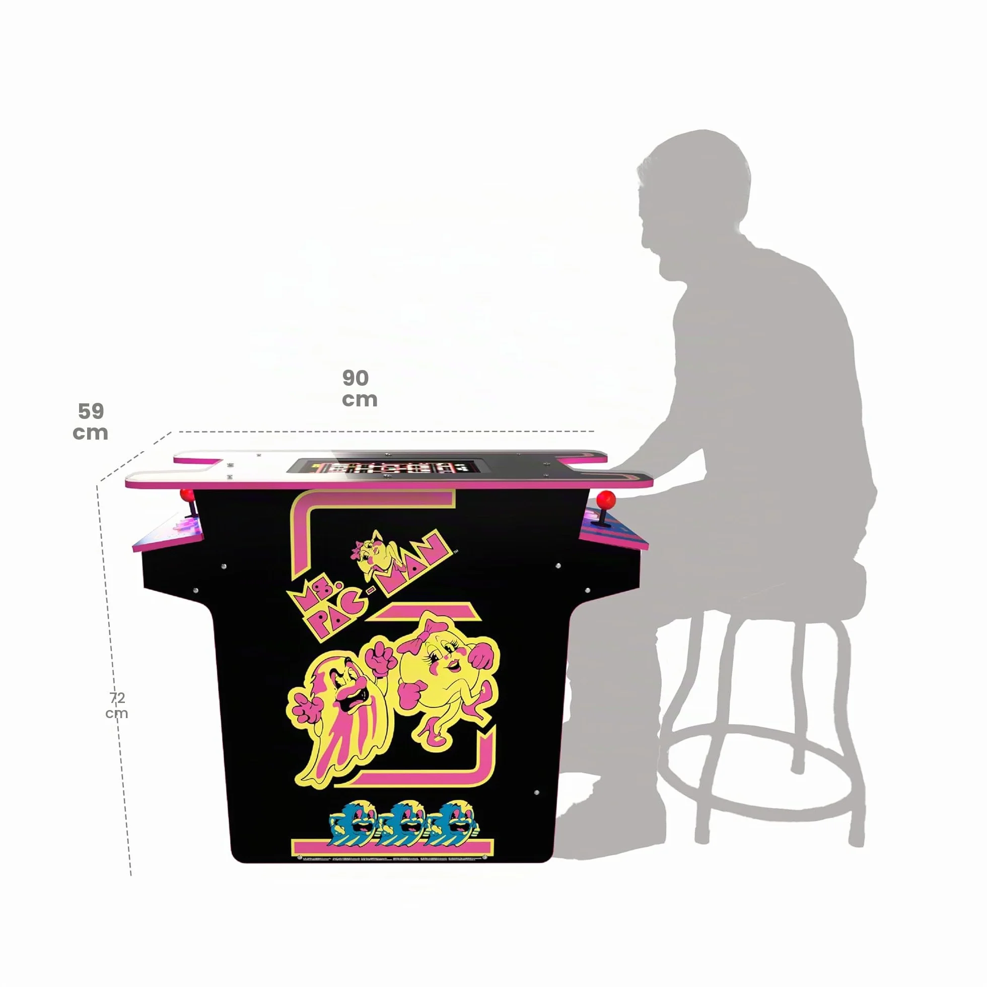 Arcade 1 Up Ms. Pac-Man Head-to-Head Table