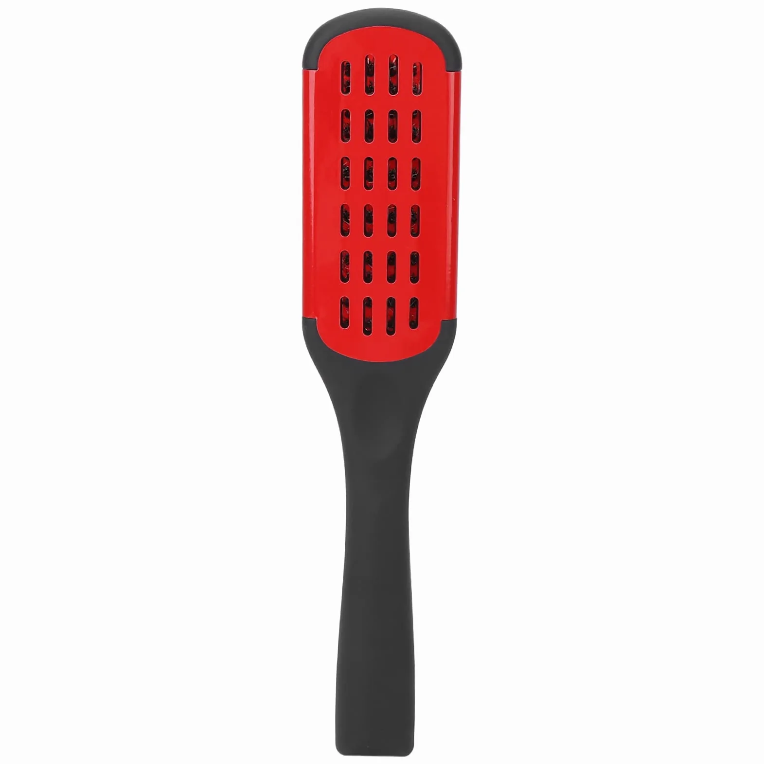 Generic Seda de la Cara de Doble Cepillo, Herramienta de Peinado para el Cabello para Enderezar el Cepillo para Hombres para que las Mujeres Mejoren la Salud del Cabello (rojo)