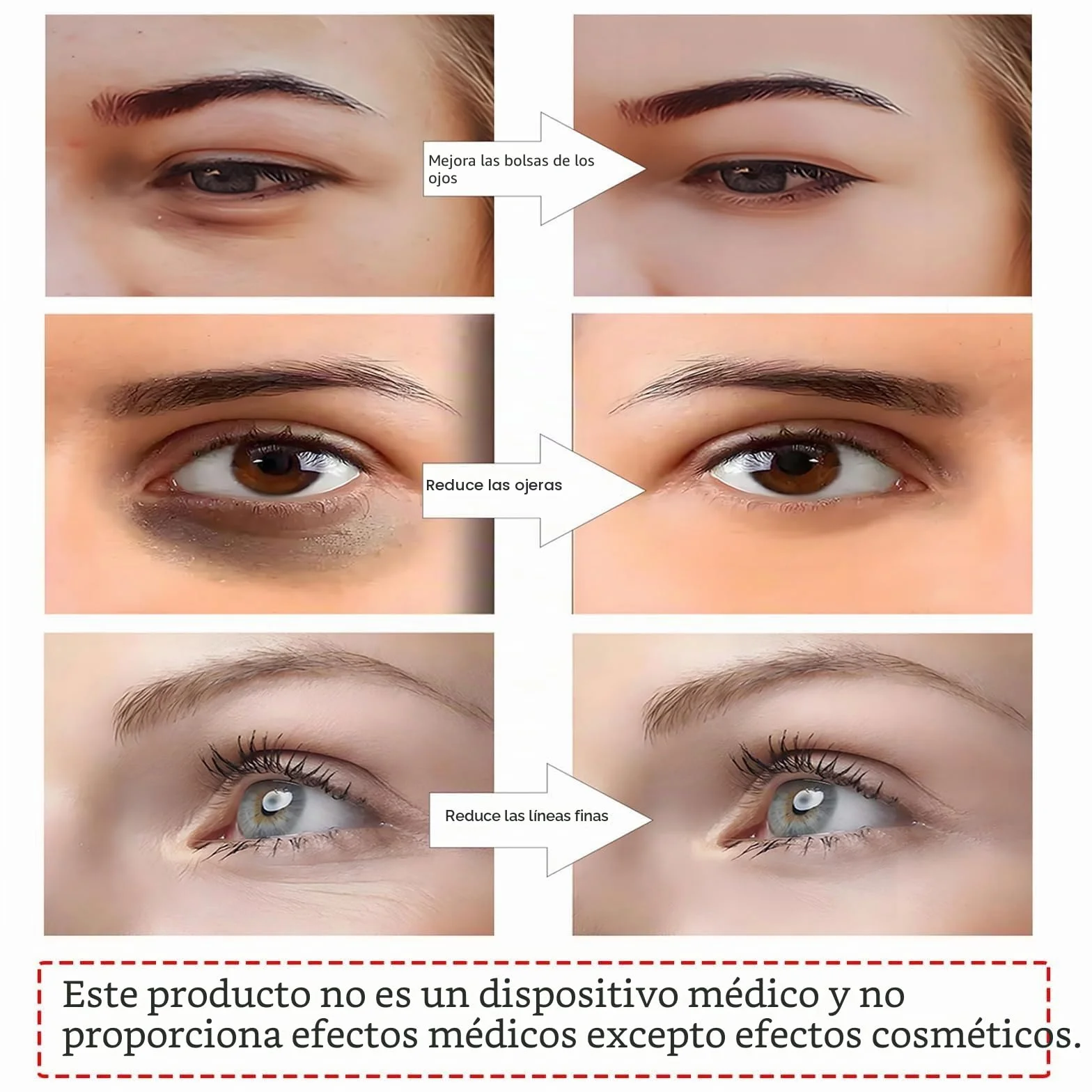 Gafas de terapia con luz roja, dispositivo de belleza de microcorriente, reduce ojeras, hinchazón y arrugas, cuidado debajo de los ojos para relajarse y renovar