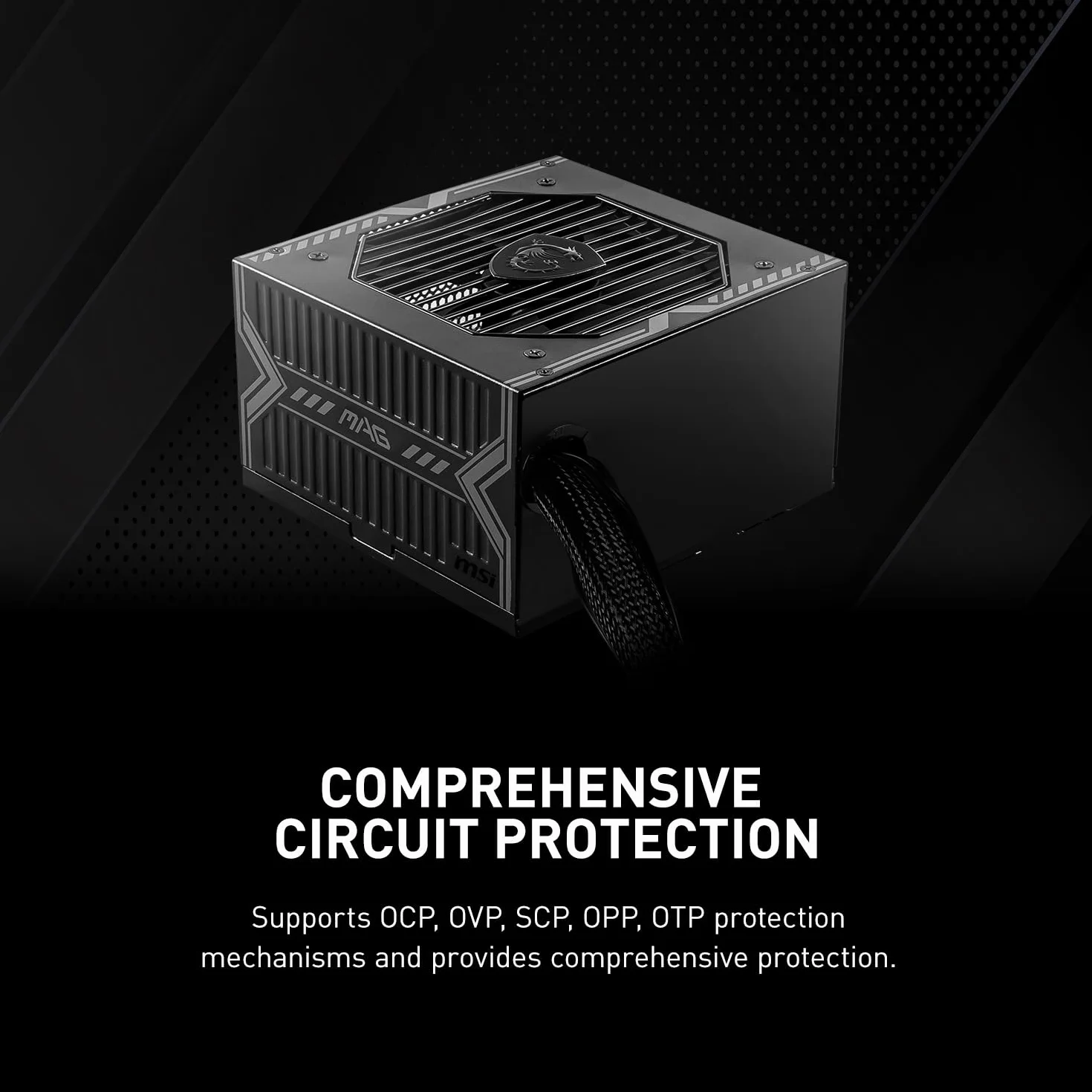 MSI MAG A650BN Fuente de Alimentación Gaming 80 Plus Bronze 650W 12V Single-Rail DC-to-DC 120mm