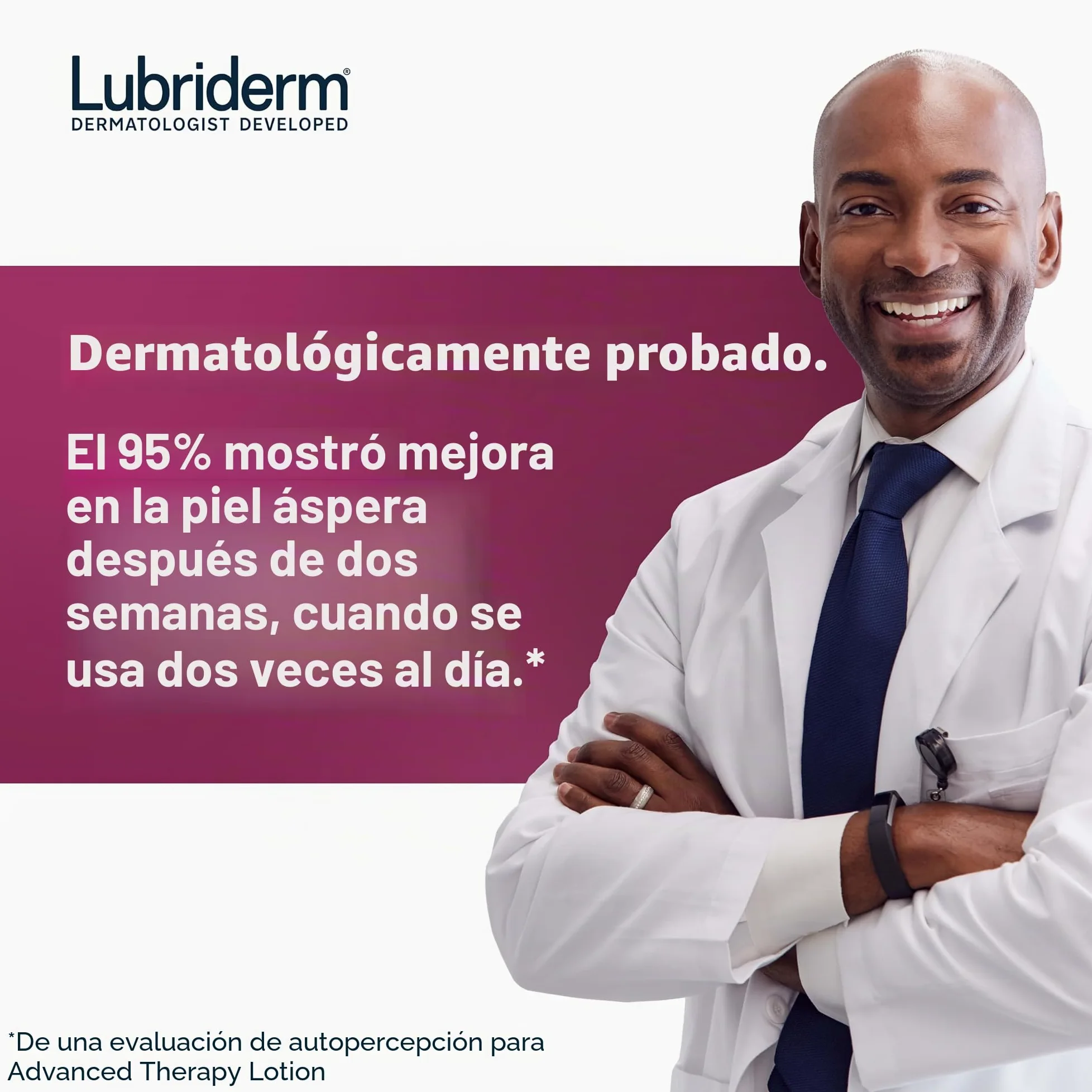 Lubriderm Advanced Therapy Loción corporal, loción sin fragancia para piel extremadamente seca, hidratación pro-ceramida para piel sensible, seca y sensible, loción para manos y cuerpo, no grasosa