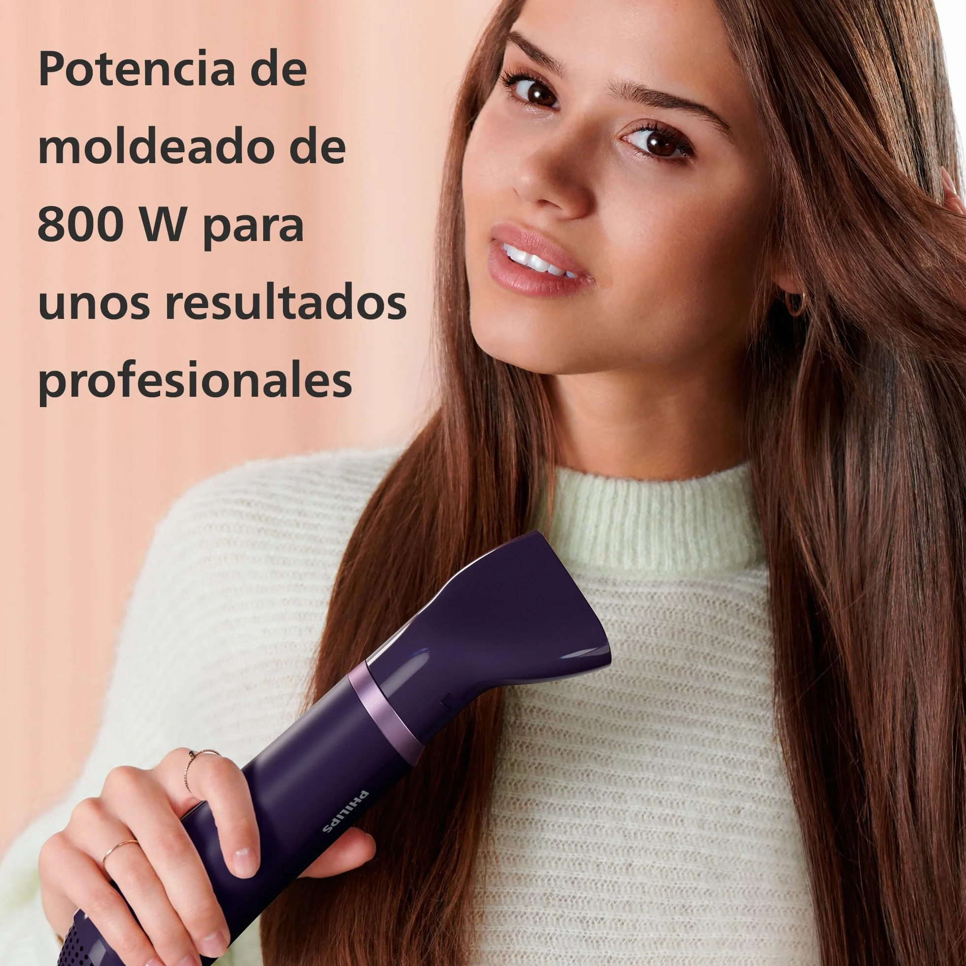 Philips Cepillo Moldeador Serie 3000, Revestimiento Ceramico con Keratina, 3 Accesorios, Ionico, Morado